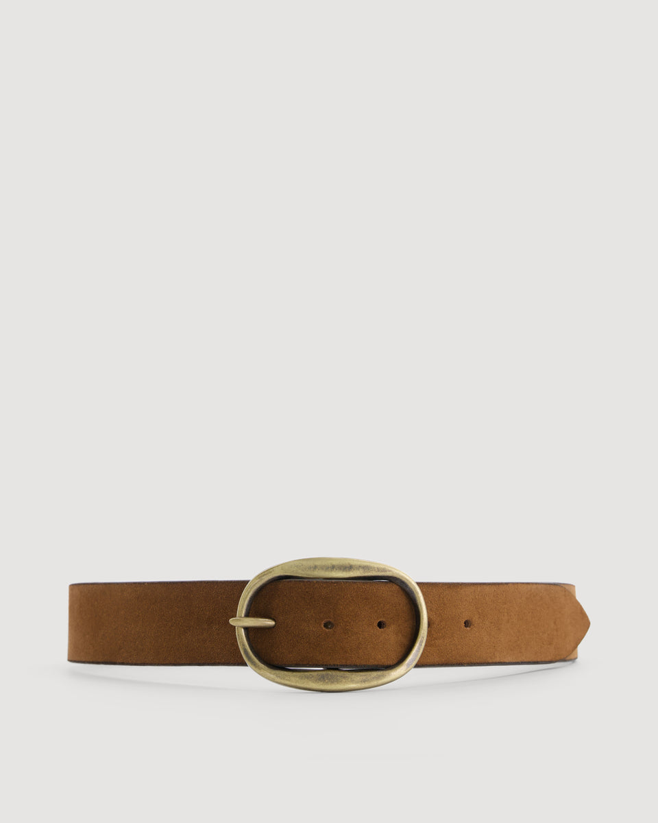 Angus Women's Brown Suede Leather Belt - Image 3