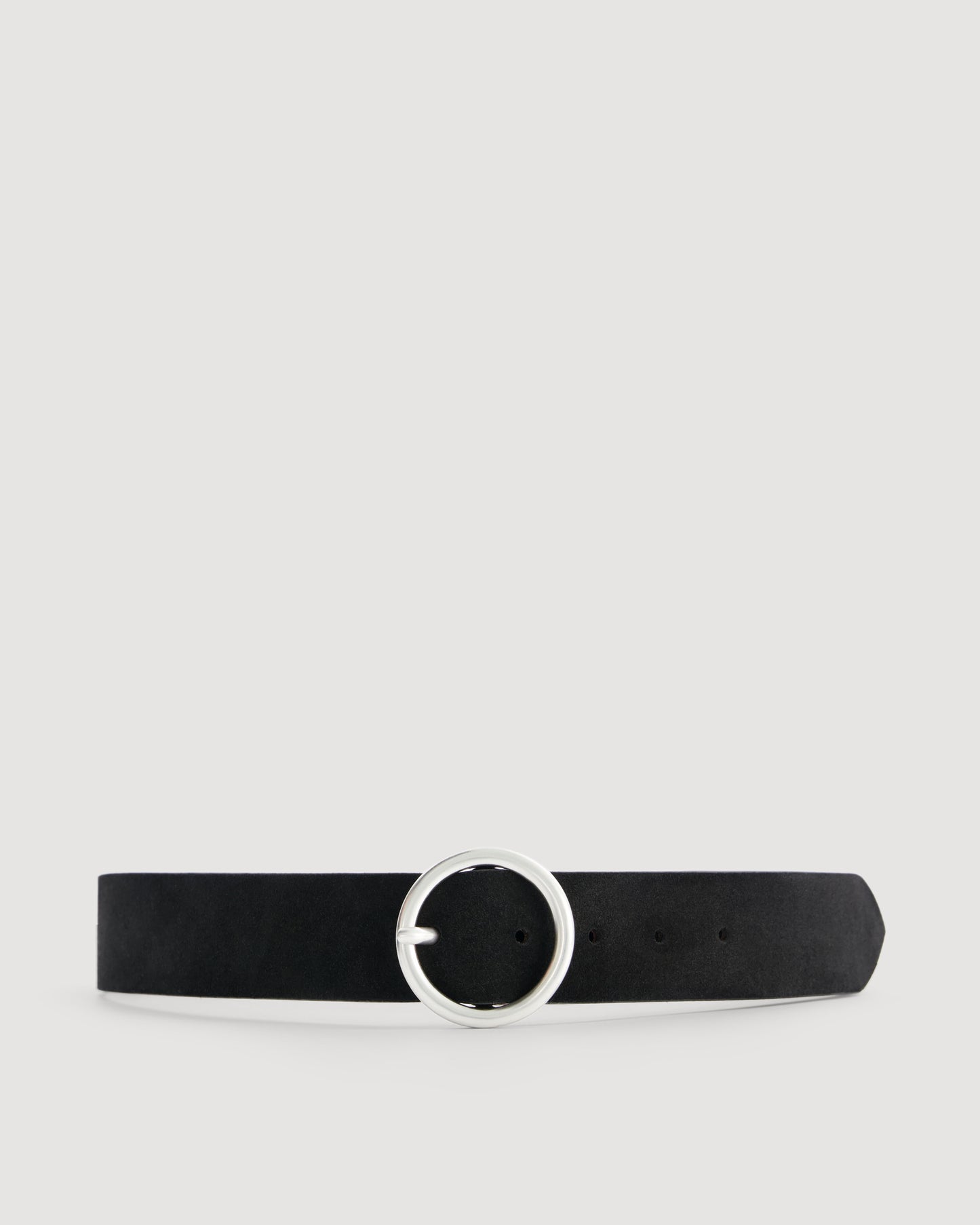 Aronde Women's Black Suede Leather Belt