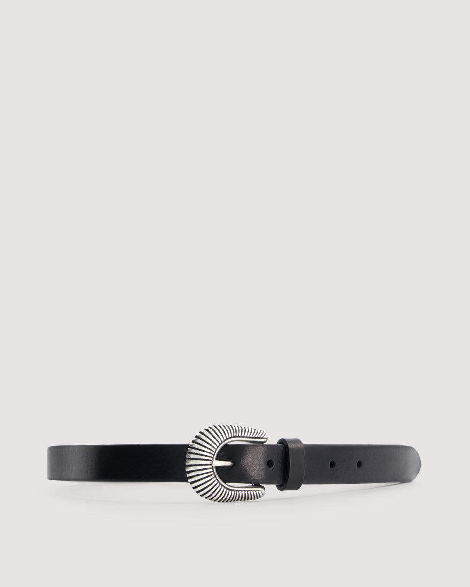 Cintura da donna in pelle nera Alabama - Image 3