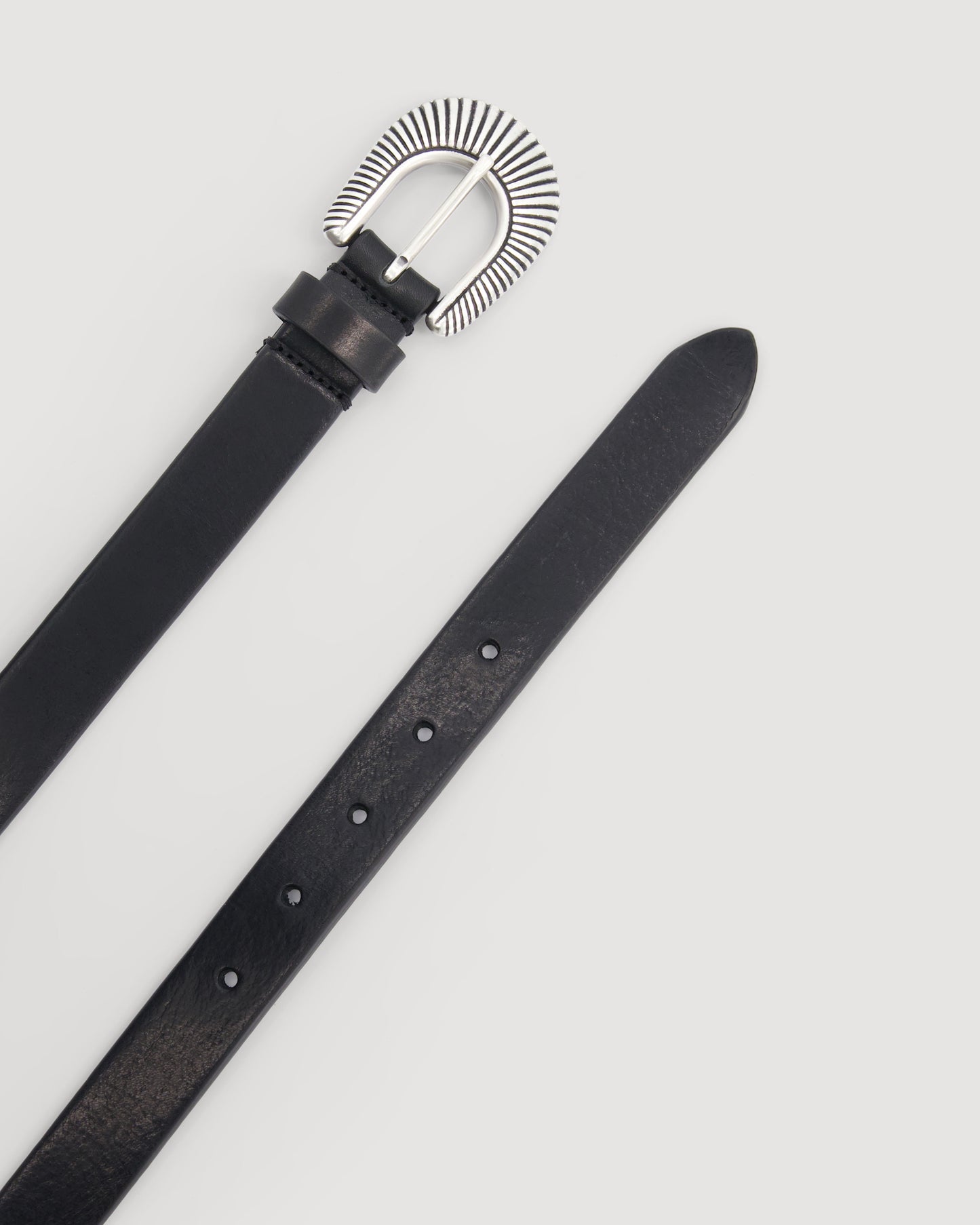 Ceinture Femme en Cuir Noir Alabama