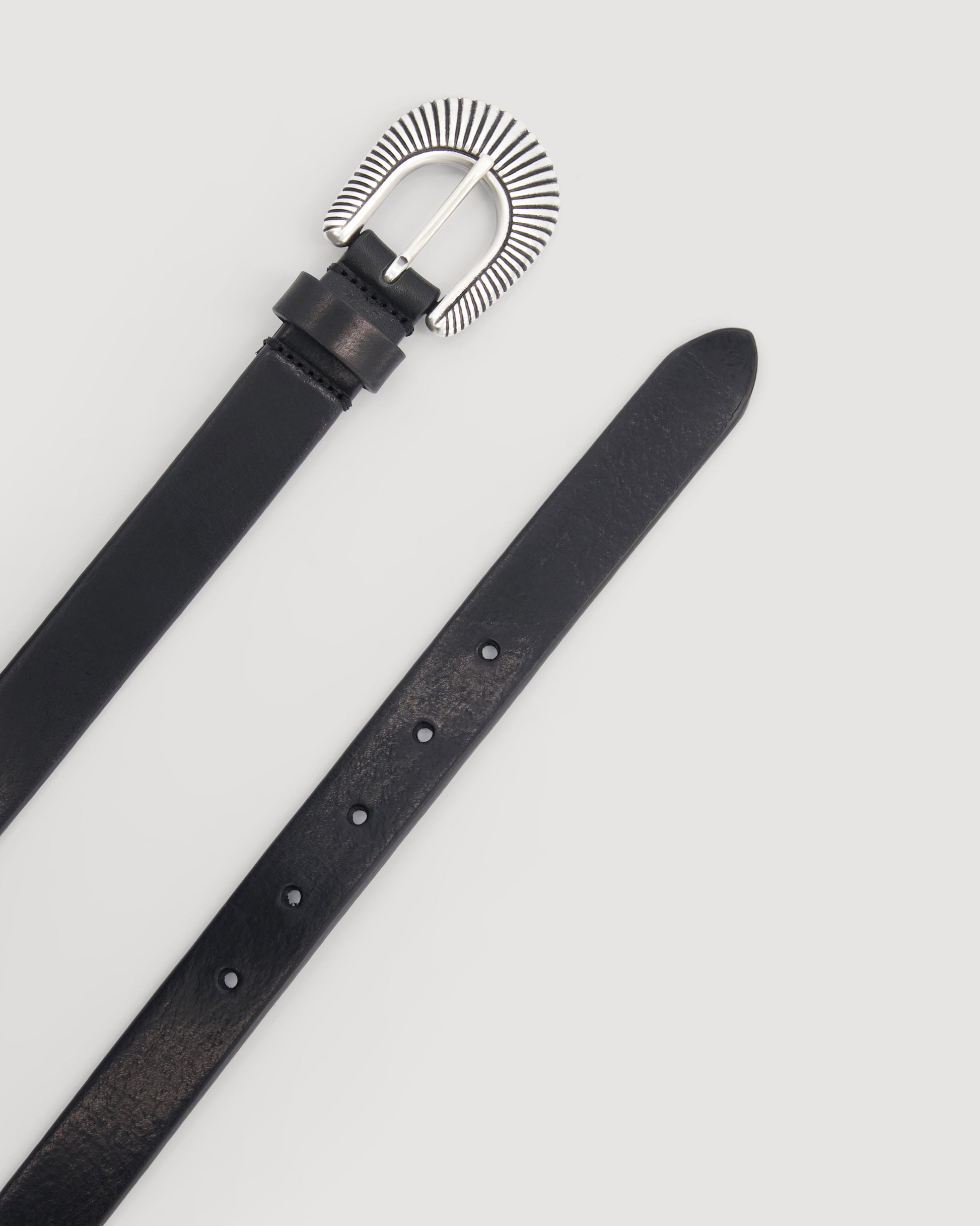 Ceinture Femme en Cuir Noir Alabama