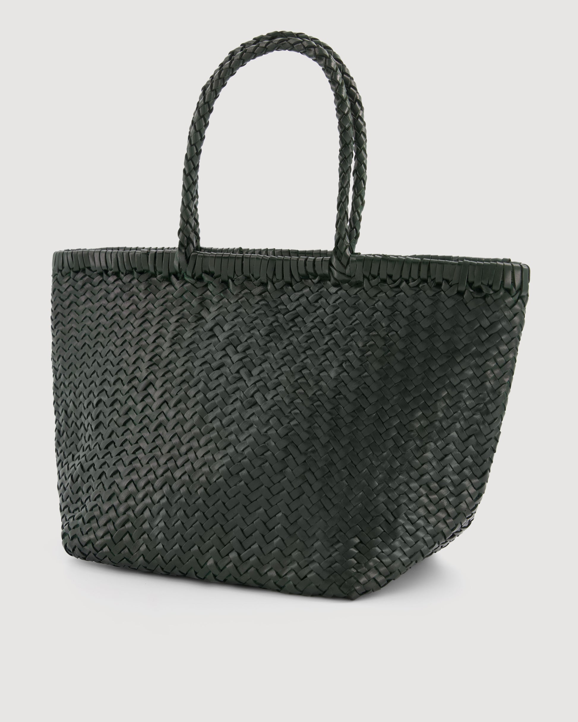 Sac Femme en Cuir Tréssé Vert Amede Bag