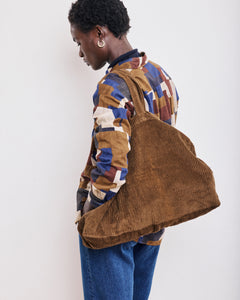 Sac Femme en Velours Côtelé Mocha Large Bag