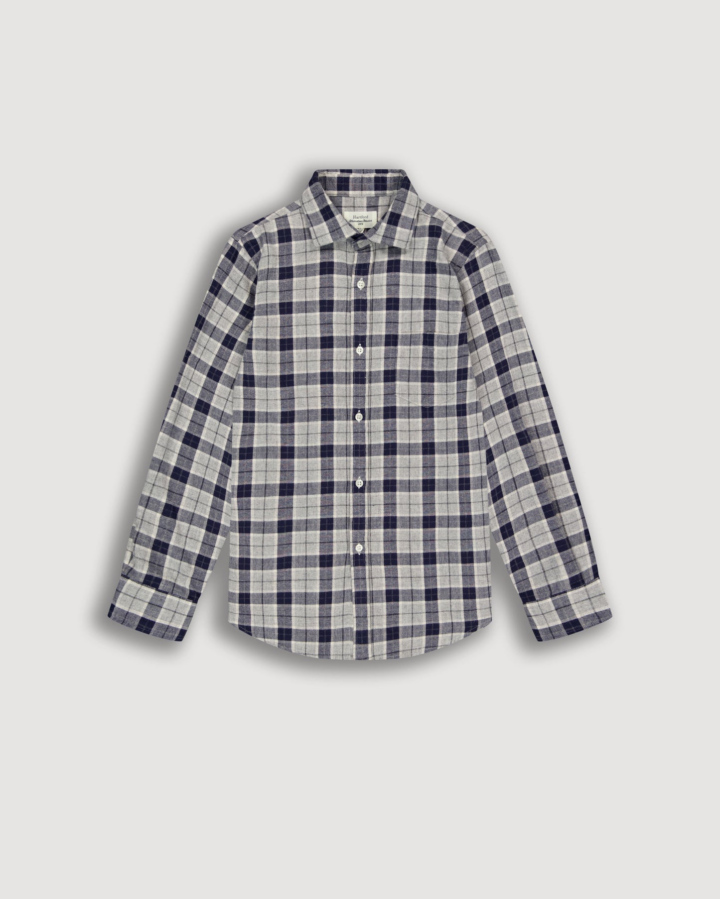 Paul Boys' Grey Brushed Cotton Shirt