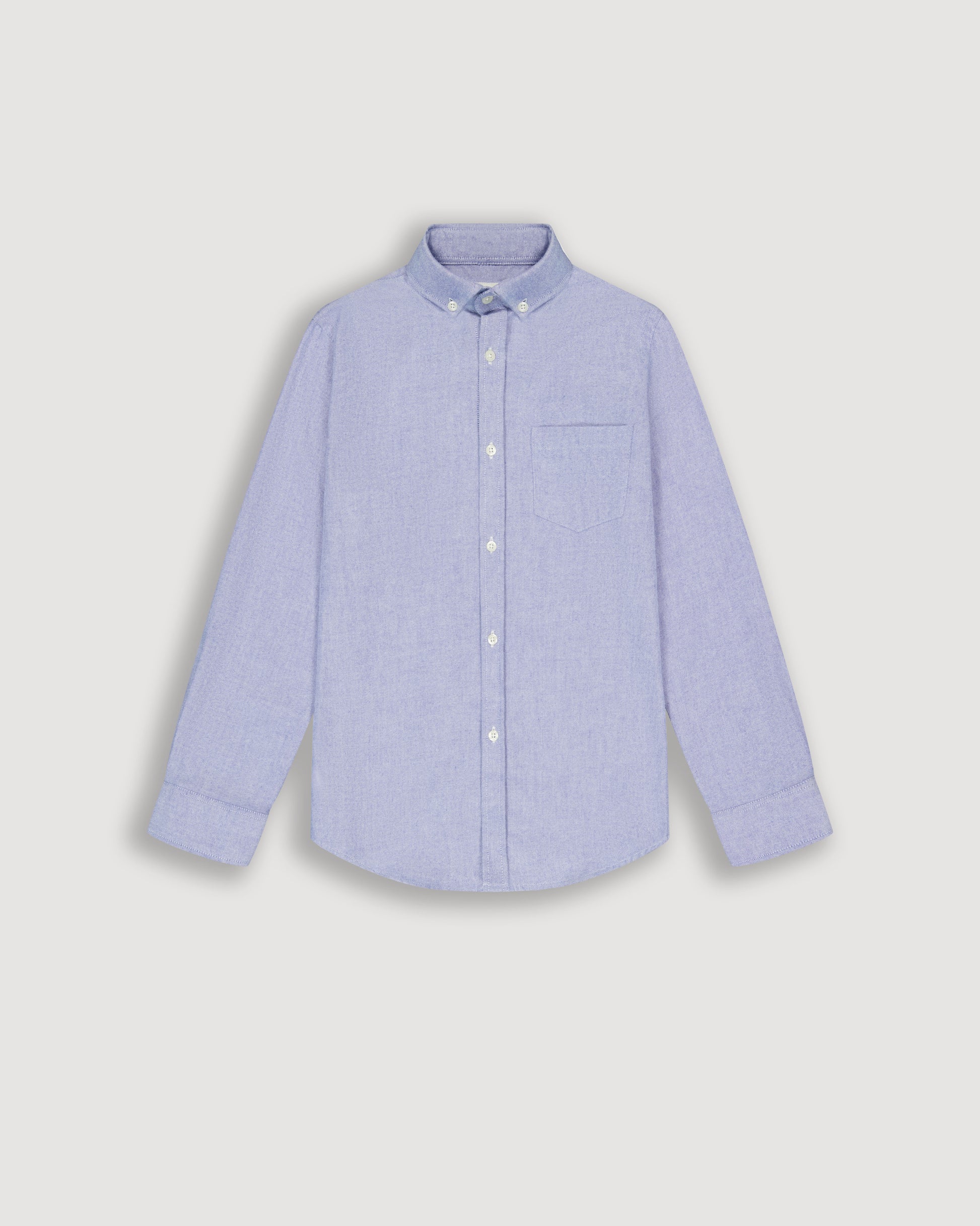 Chemise Garçon en Oxford Brossé Bleu Pitt