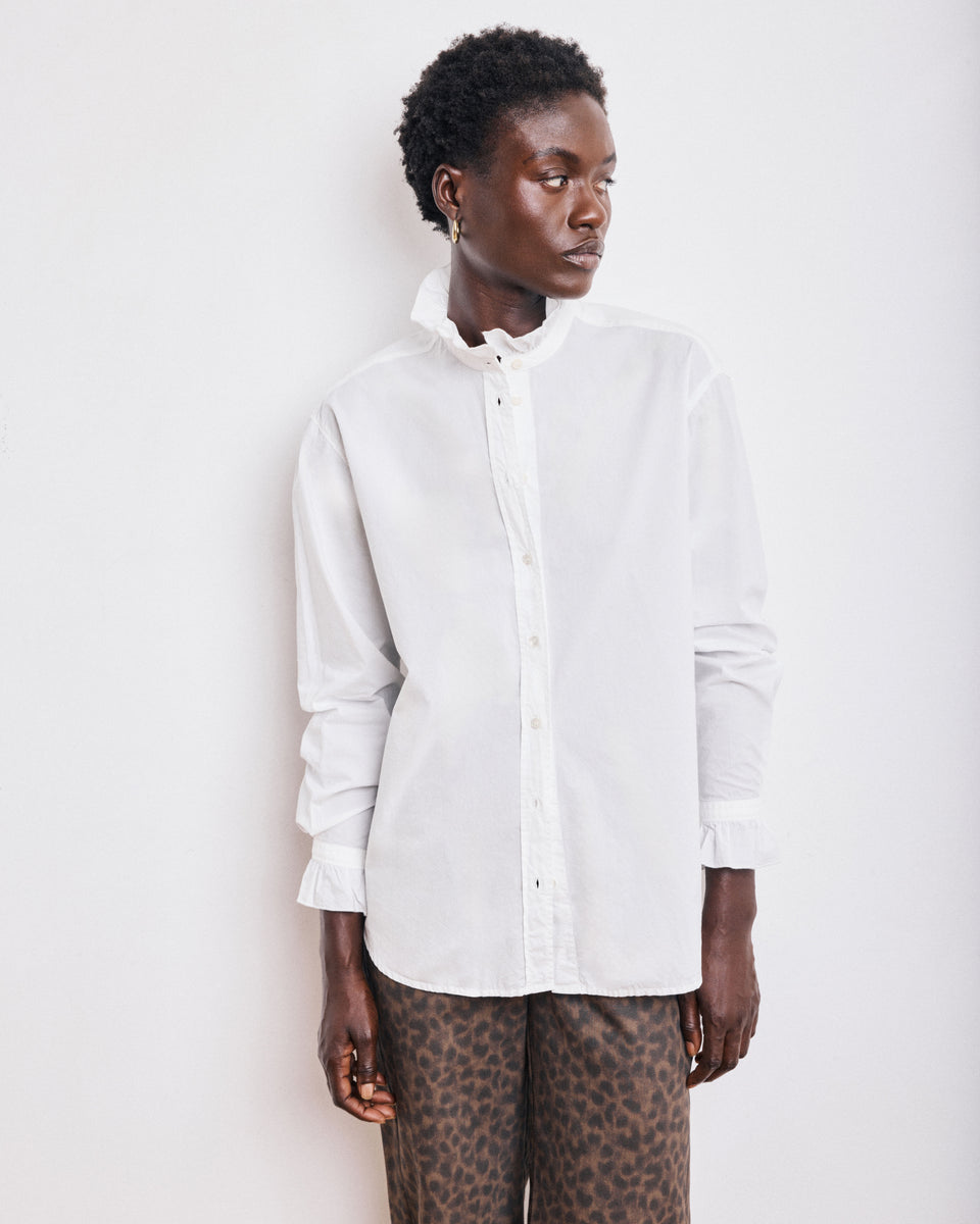 Chana Women's White Cotton Poplin Shirt - Image alternative