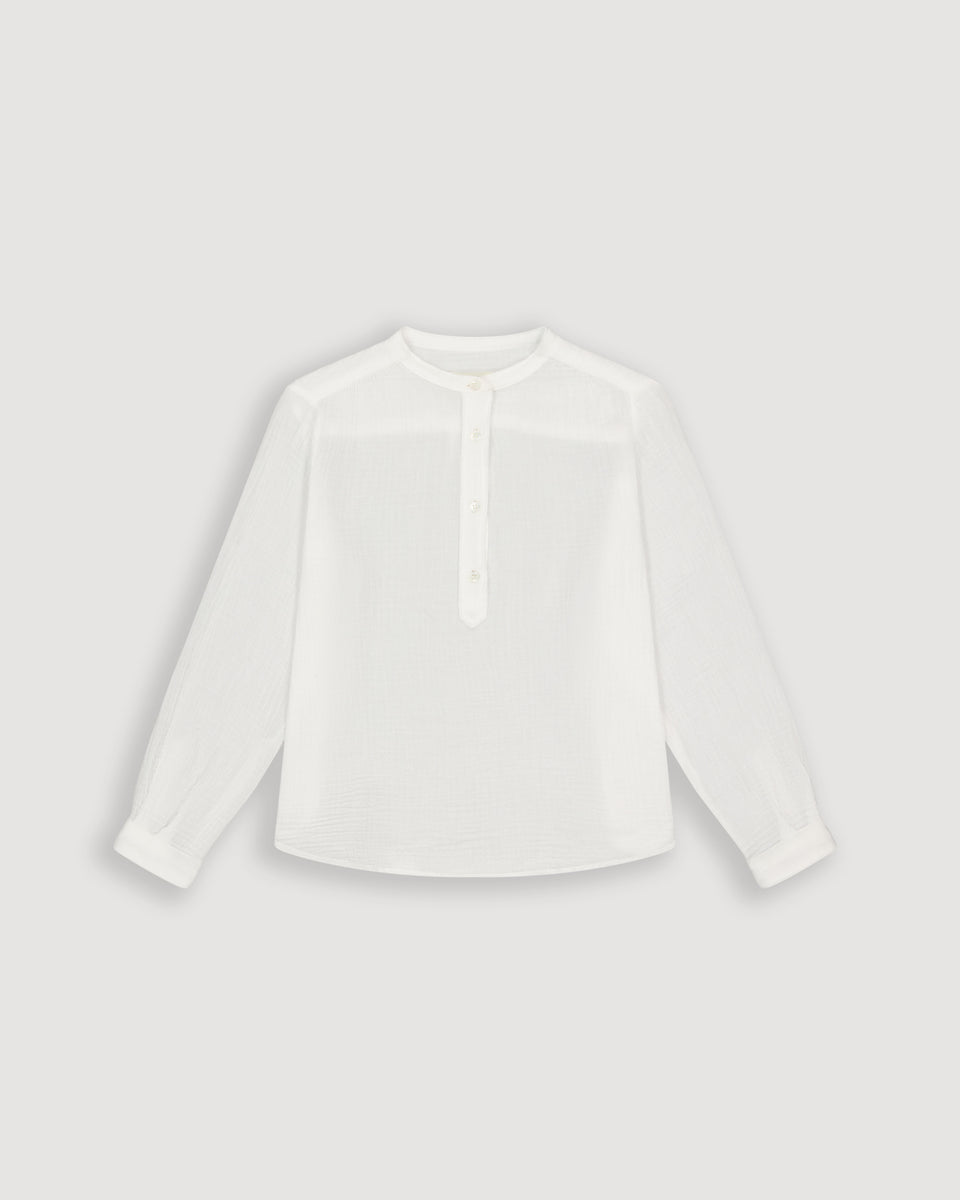 Codex Girl's Off-White Cotton Shirt - Image principale