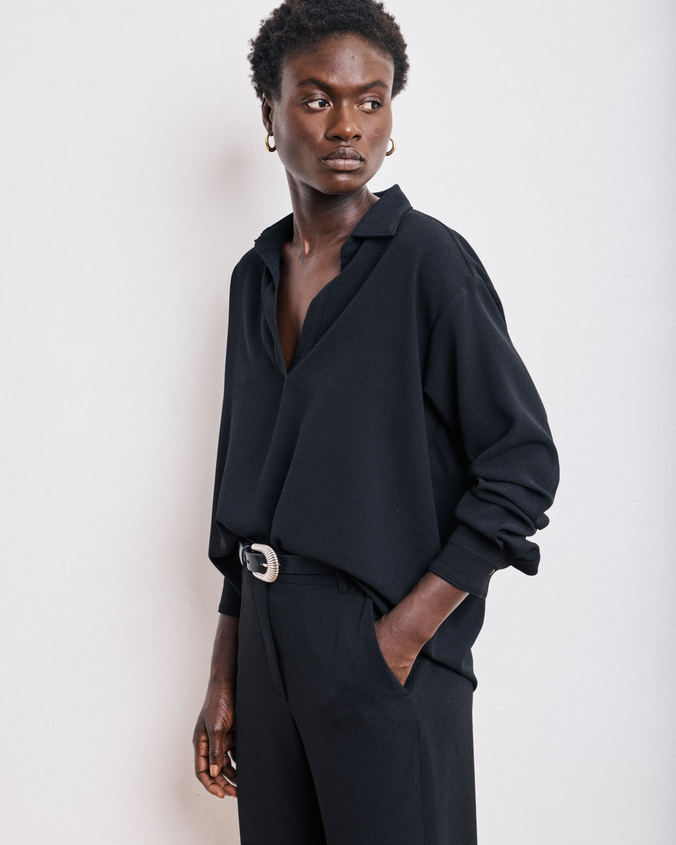 Chorus Women's Black Crepe Shirt - Image alternative