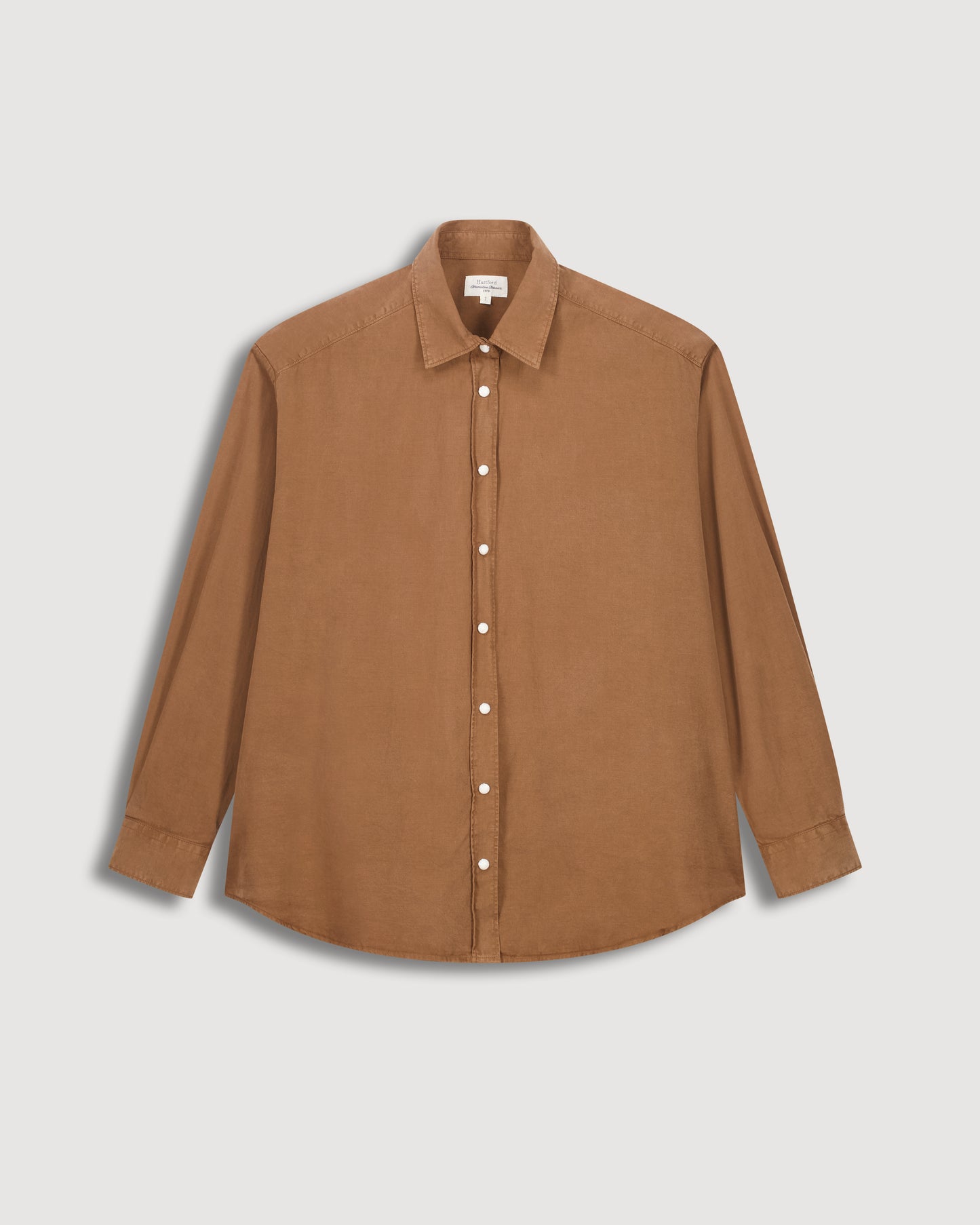 Cinema Women's Mocha Tencel, Cotton & Linen Shirt