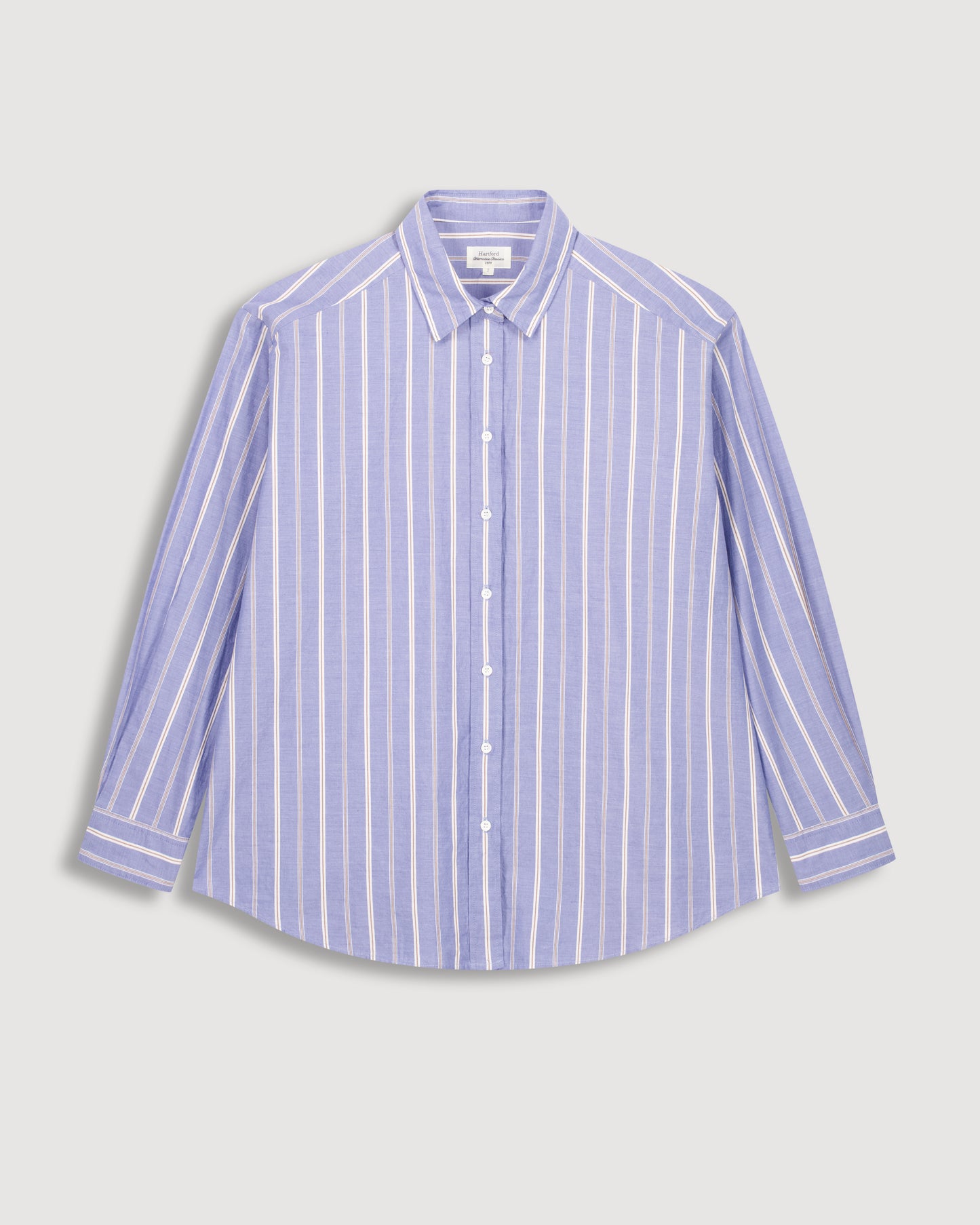 Cinema Women's Blue Striped Cotton Poplin Shirt