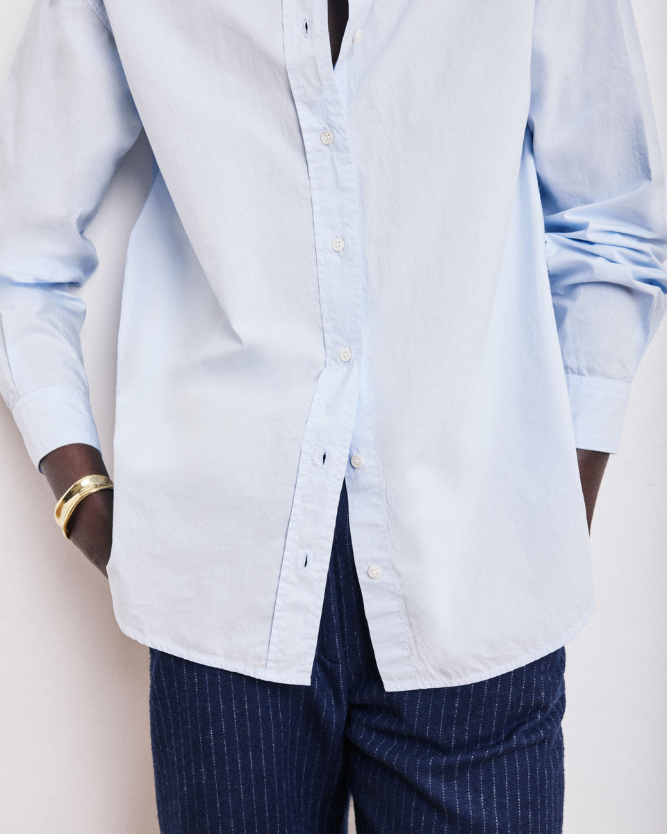 Cristal Women's Sky Blue Cotton Poplin Shirt - Image 3