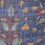 Men's Indigo Blue Herringbone Wool Scarf