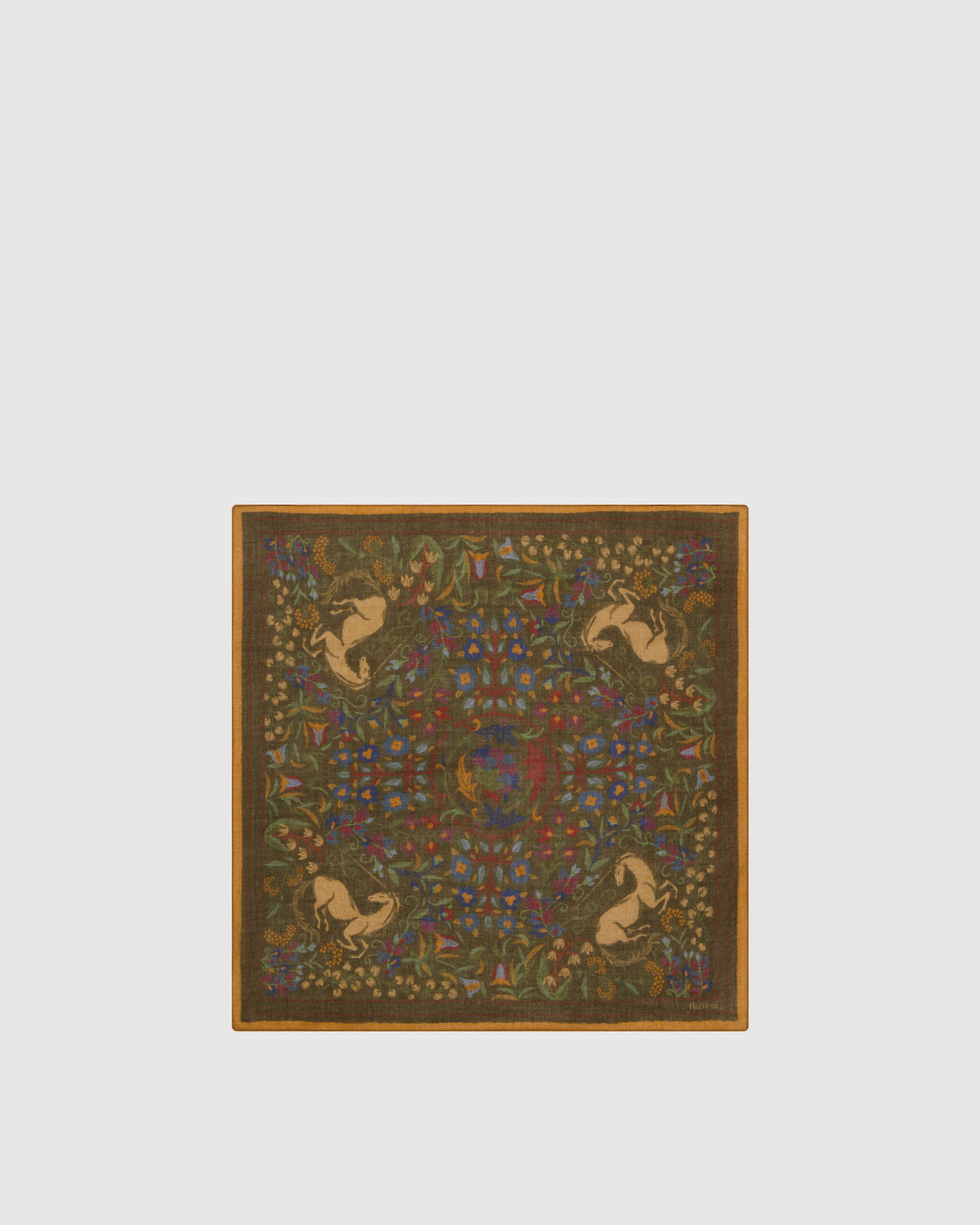 Echarpe Homme en Laine à Chevrons Imprimée Bronze