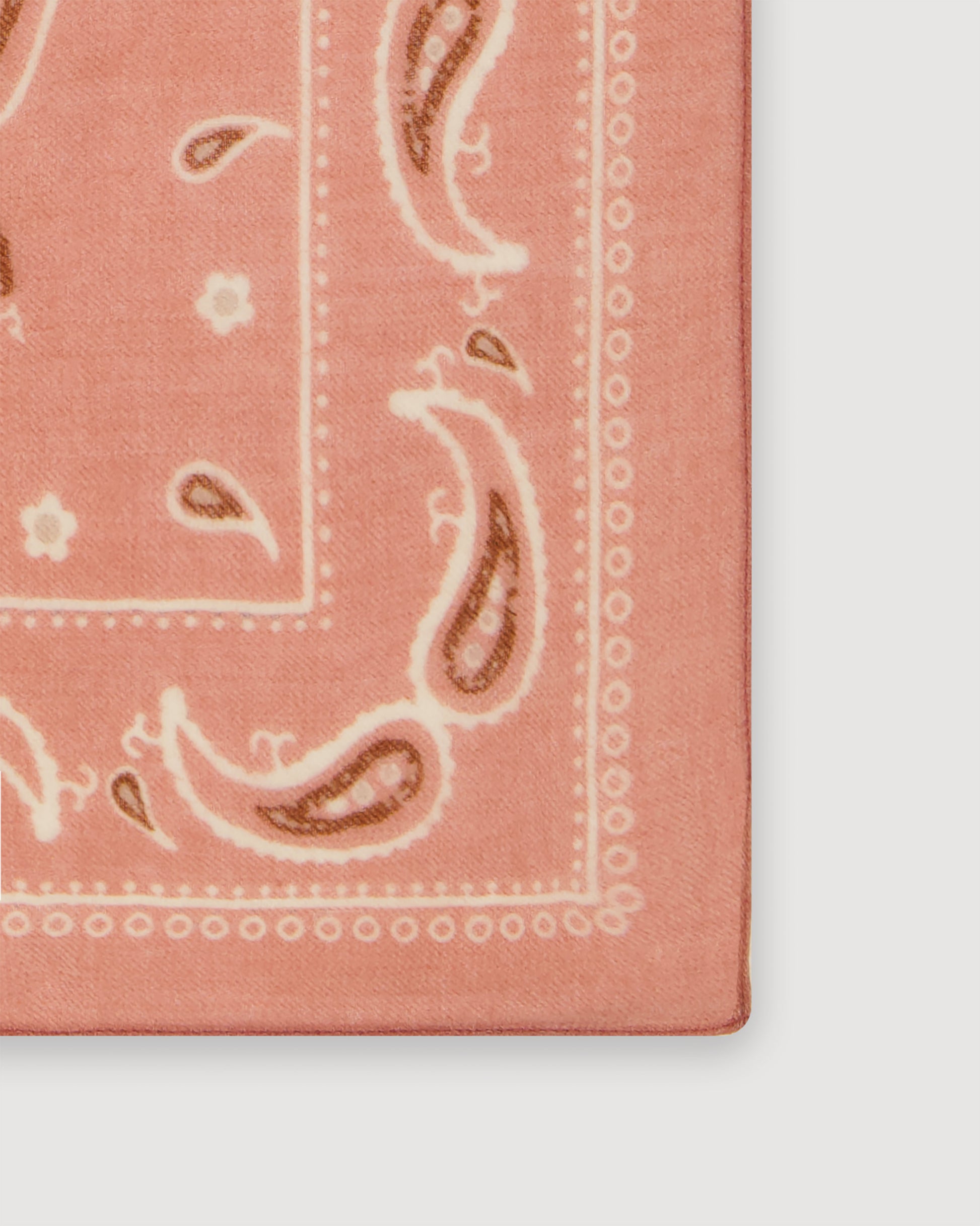 Echarpe Homme en Laine Imprimée Rose Bandana
