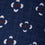 Dots Men's Navy Blue Printed Wool Scarf