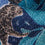 Jungle Women's Blue Printed Wool Scarf