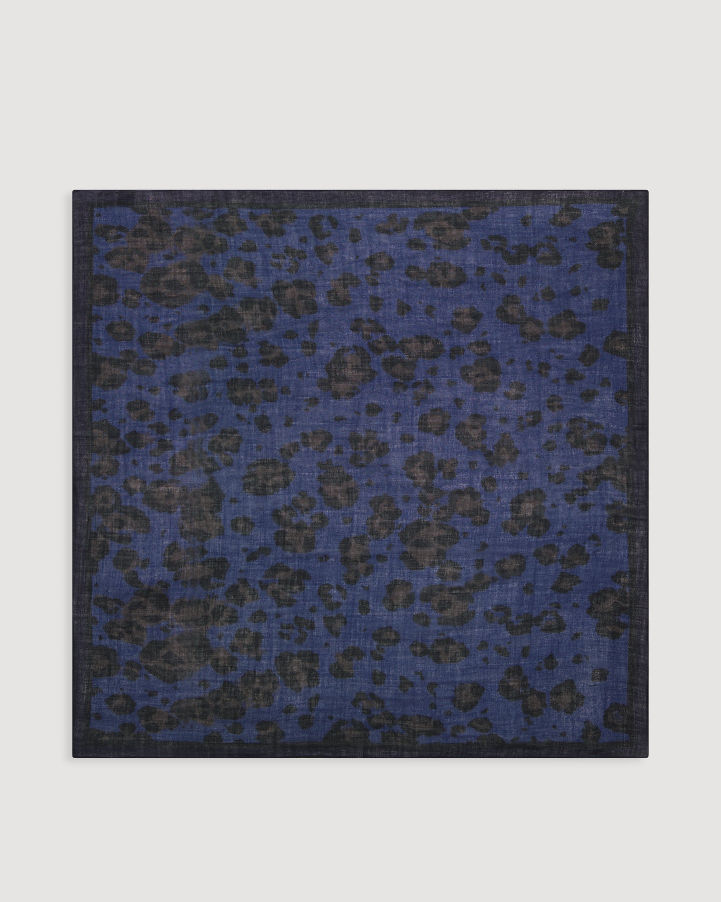 Echarpe Femme en Laine Imprimé Bleu Léopard