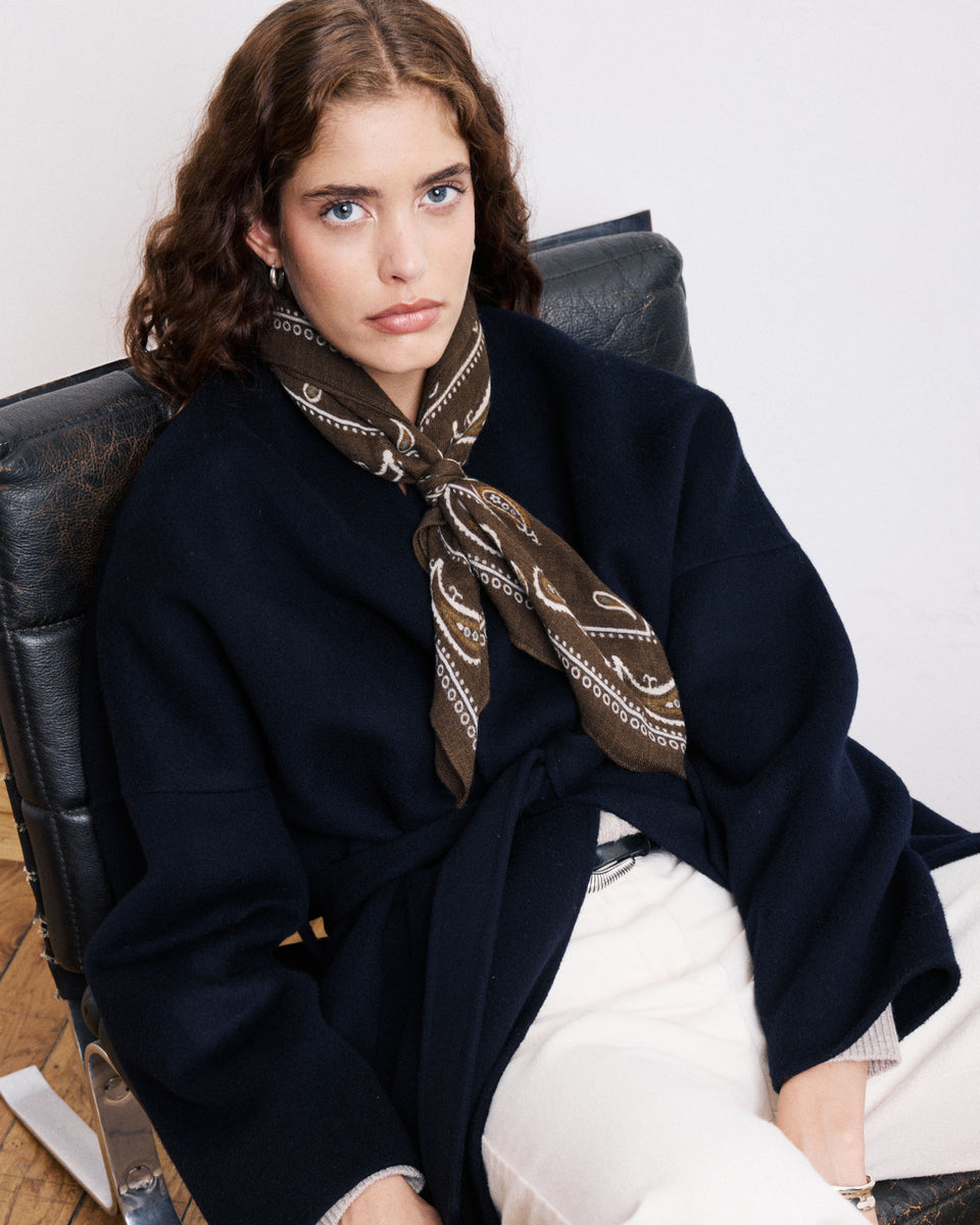 Bandana Women's Military Green Wool Scarf - Image principale