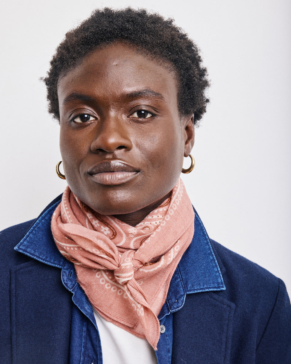 Bandana Women's Pink Wool Scarf - Image principale