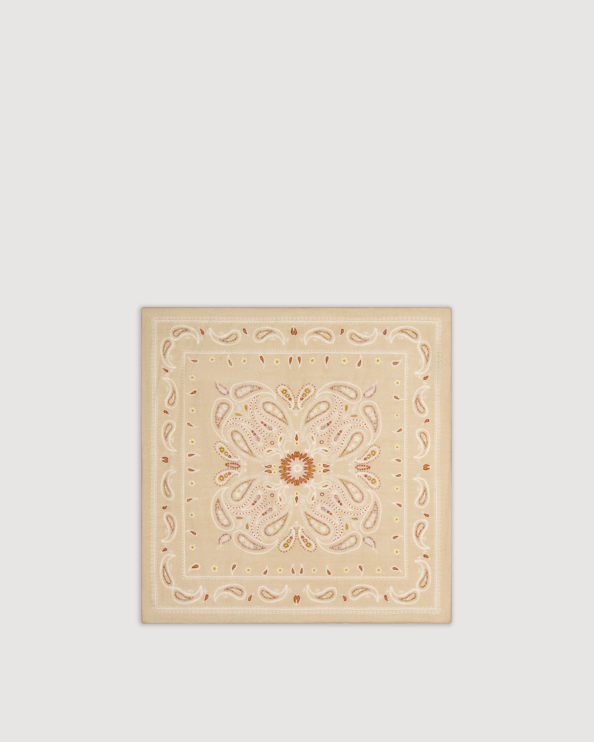 Bandana Femme en Laine Imprimé Beige