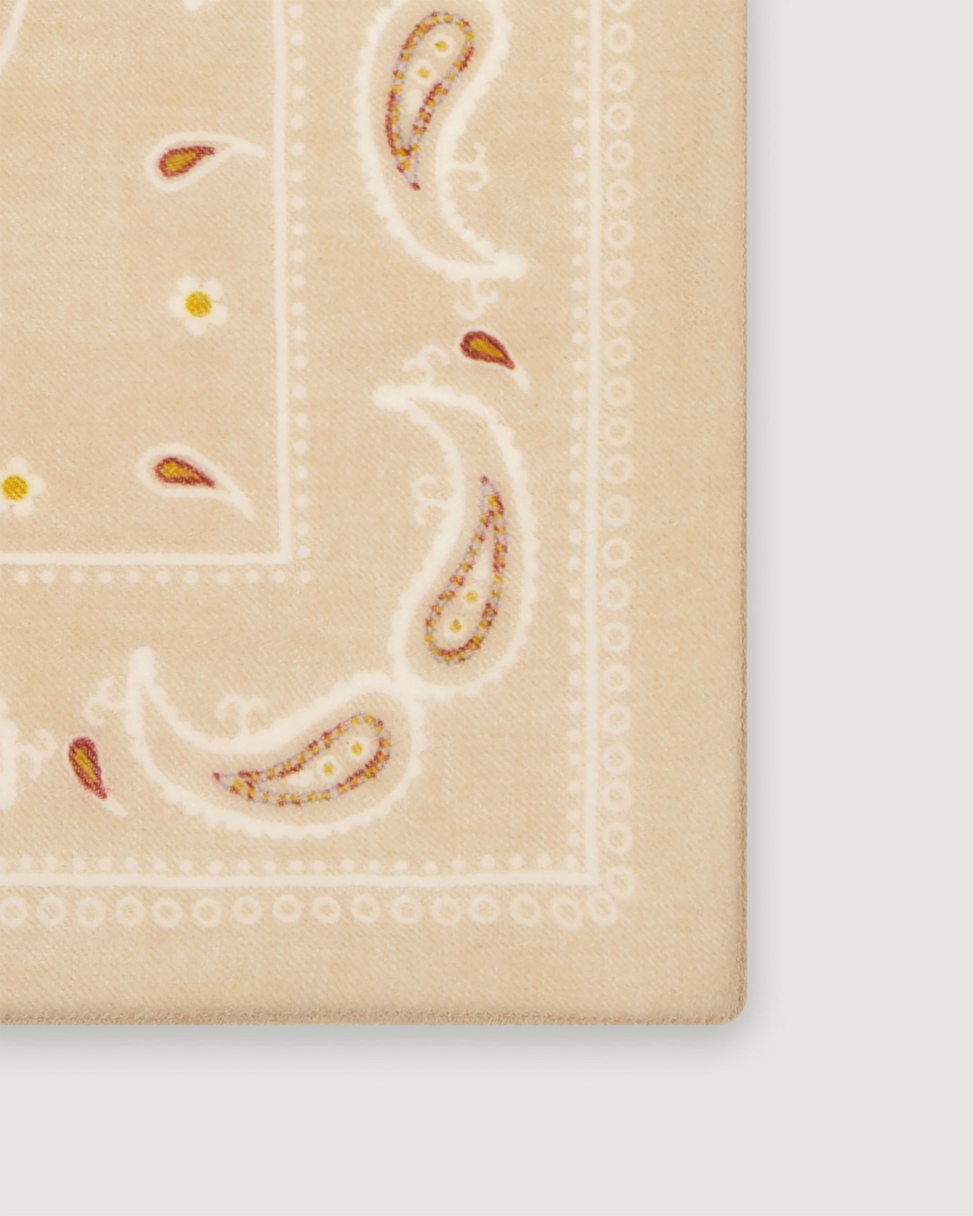 Bandana Femme en Laine Imprimé Beige