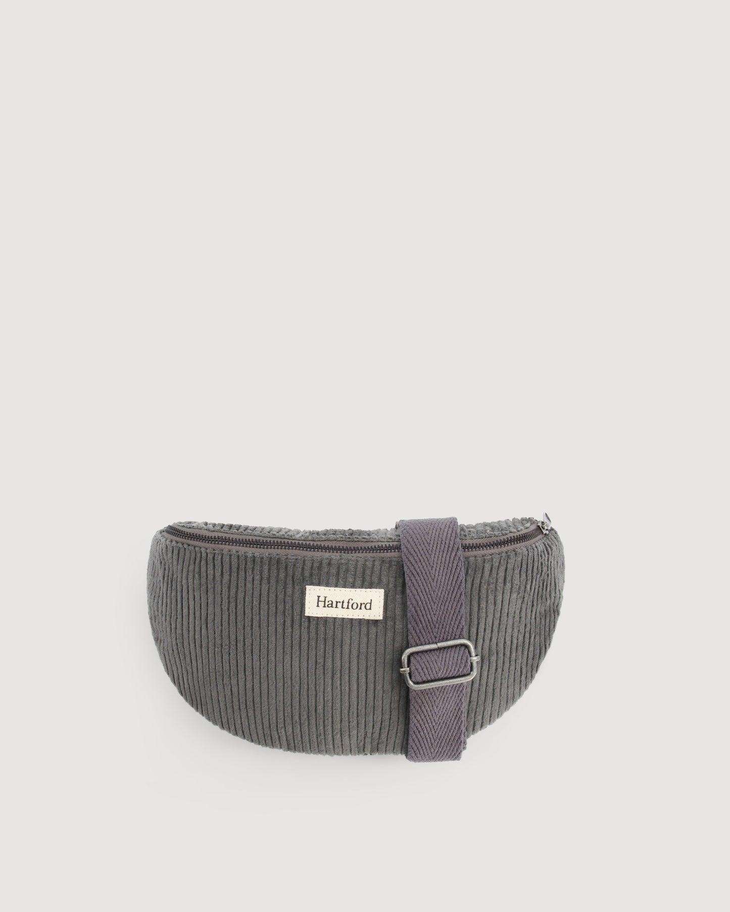 Banane Femme en Velours Côtelé Gris Anthracite Etna Bag