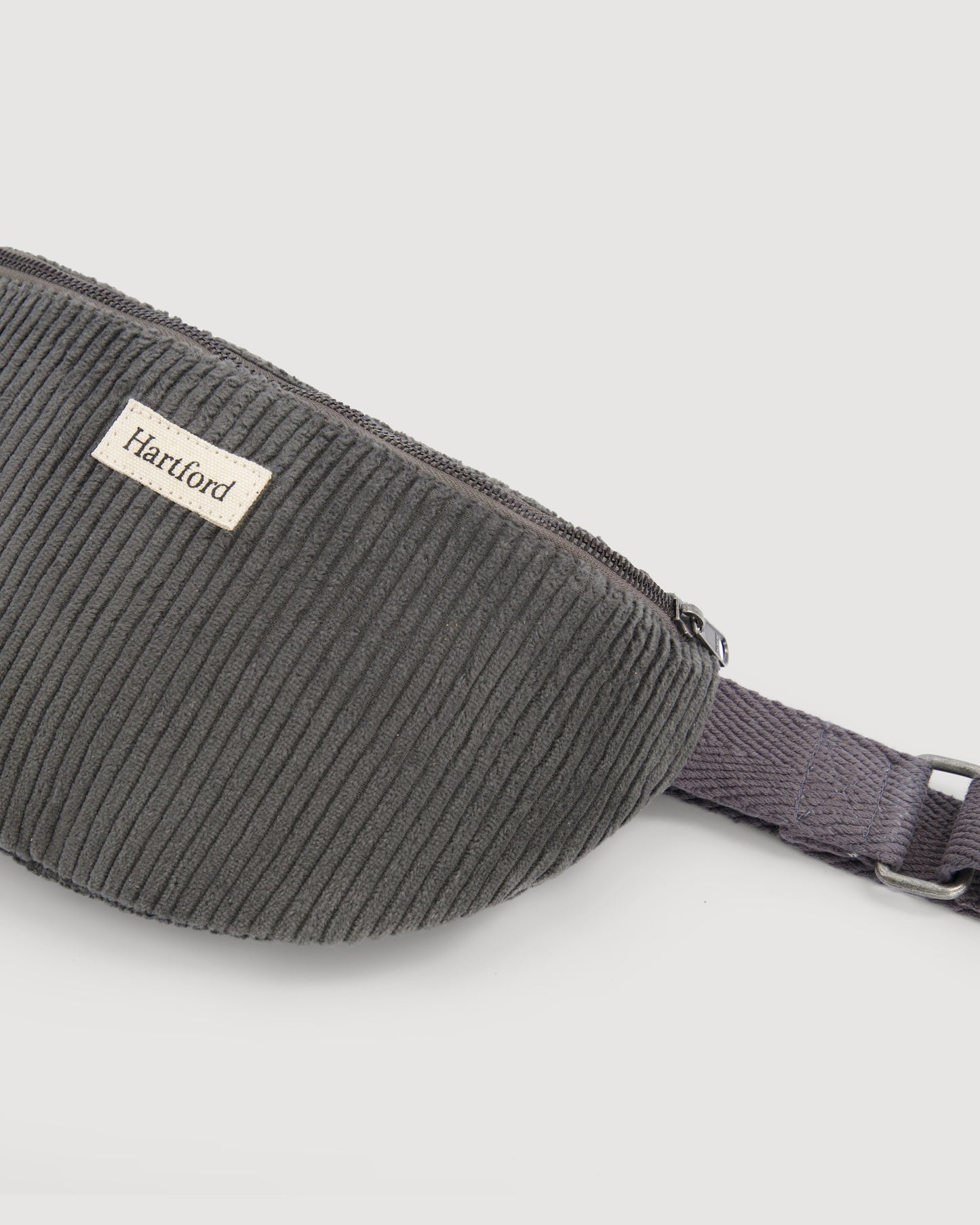Banane Femme en Velours Côtelé Gris Anthracite Etna Bag