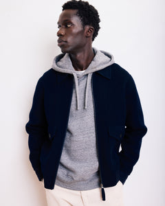 Blouson Homme en Laine Double Face Bleu Marine Doug