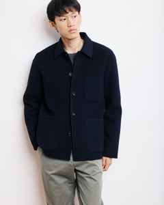 Veste Homme en Laine Double Face Bleu Marine Jay