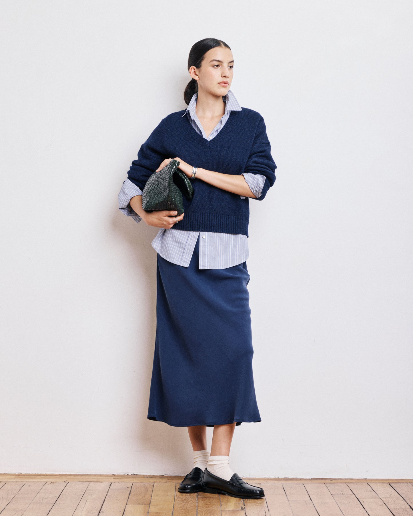 Jupe Femme en Modal Bleu Marine Jima