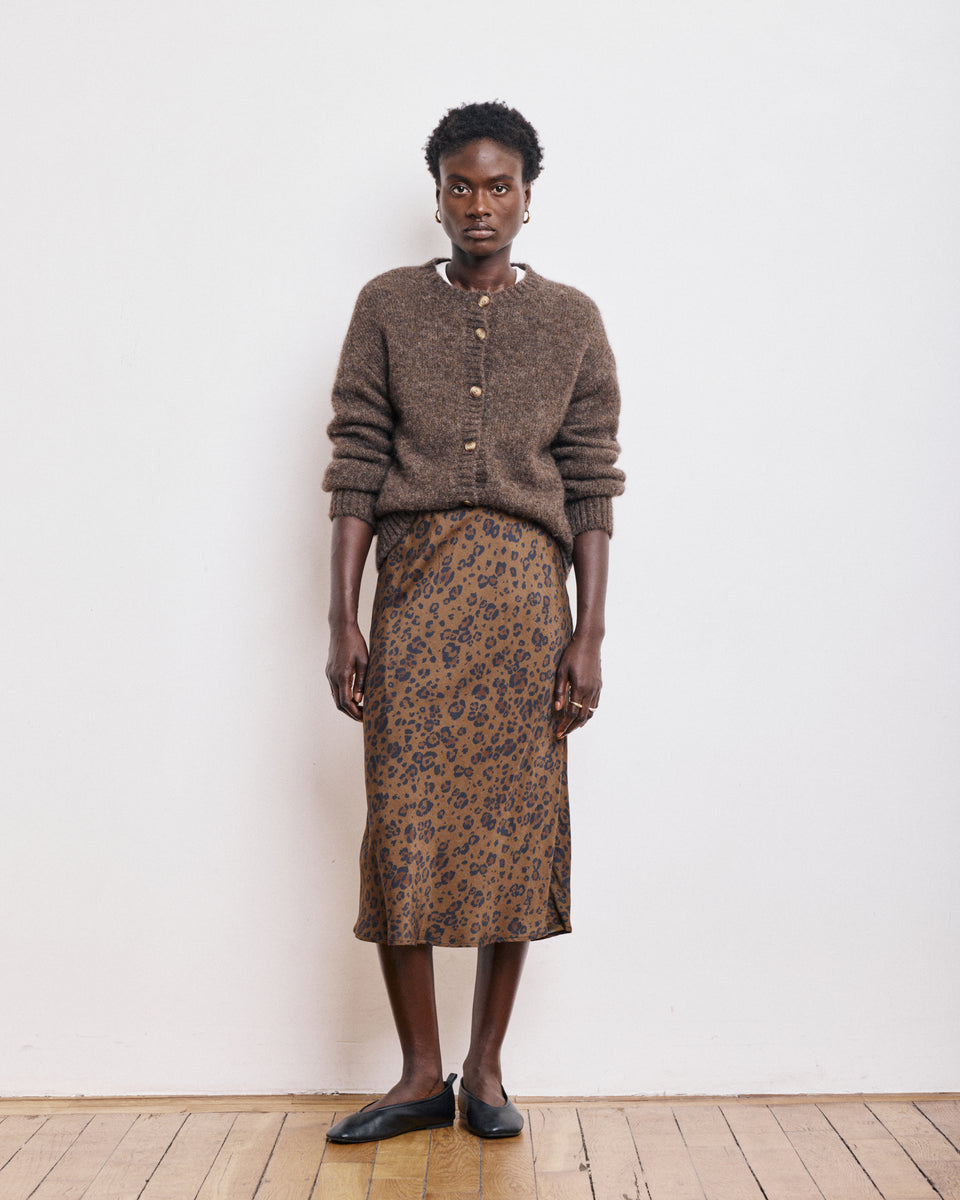 Jupe Femme en Viscose Léopard Jimo - Image 3