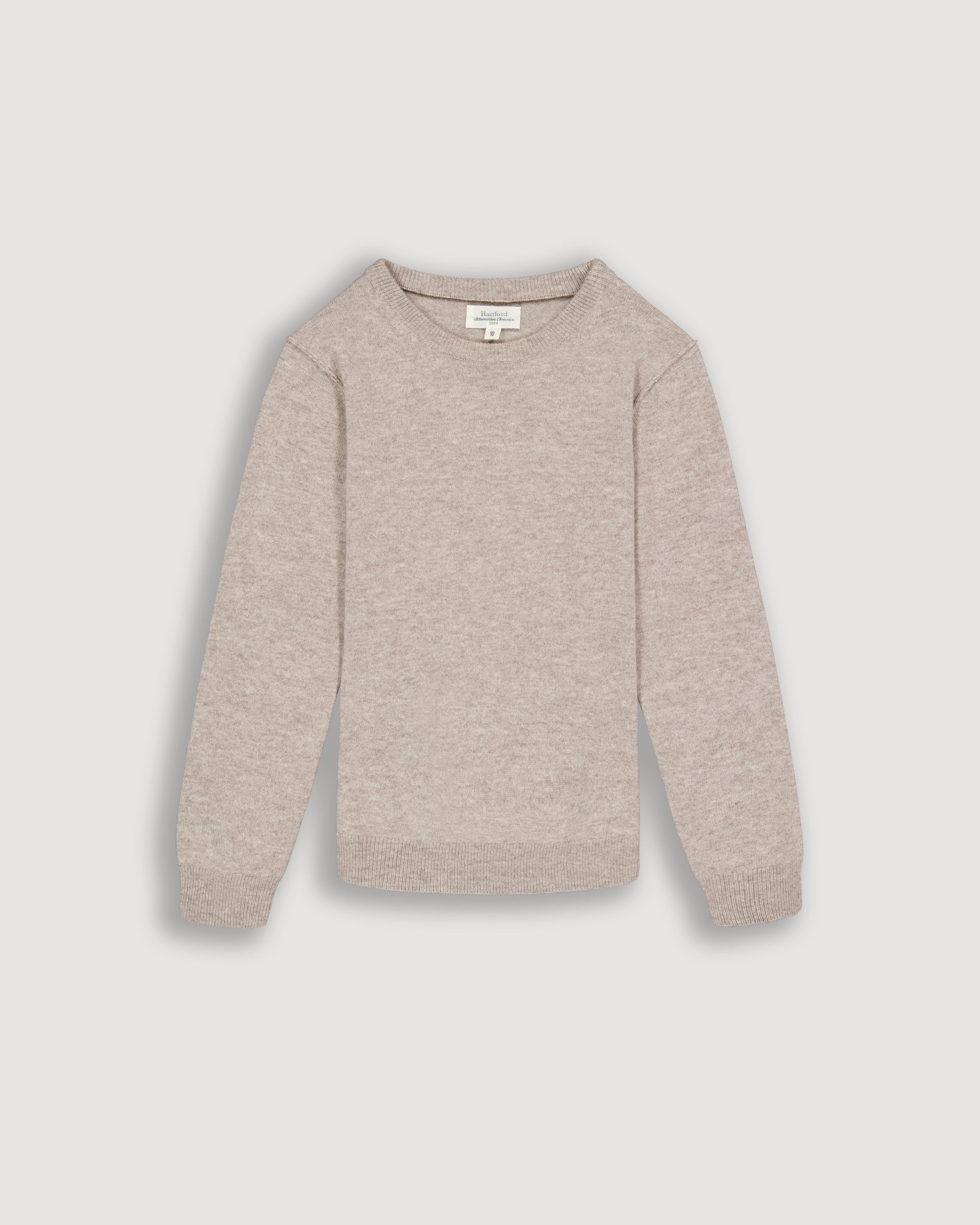Pull Garçon en Laine & Cachemire Beige Crew