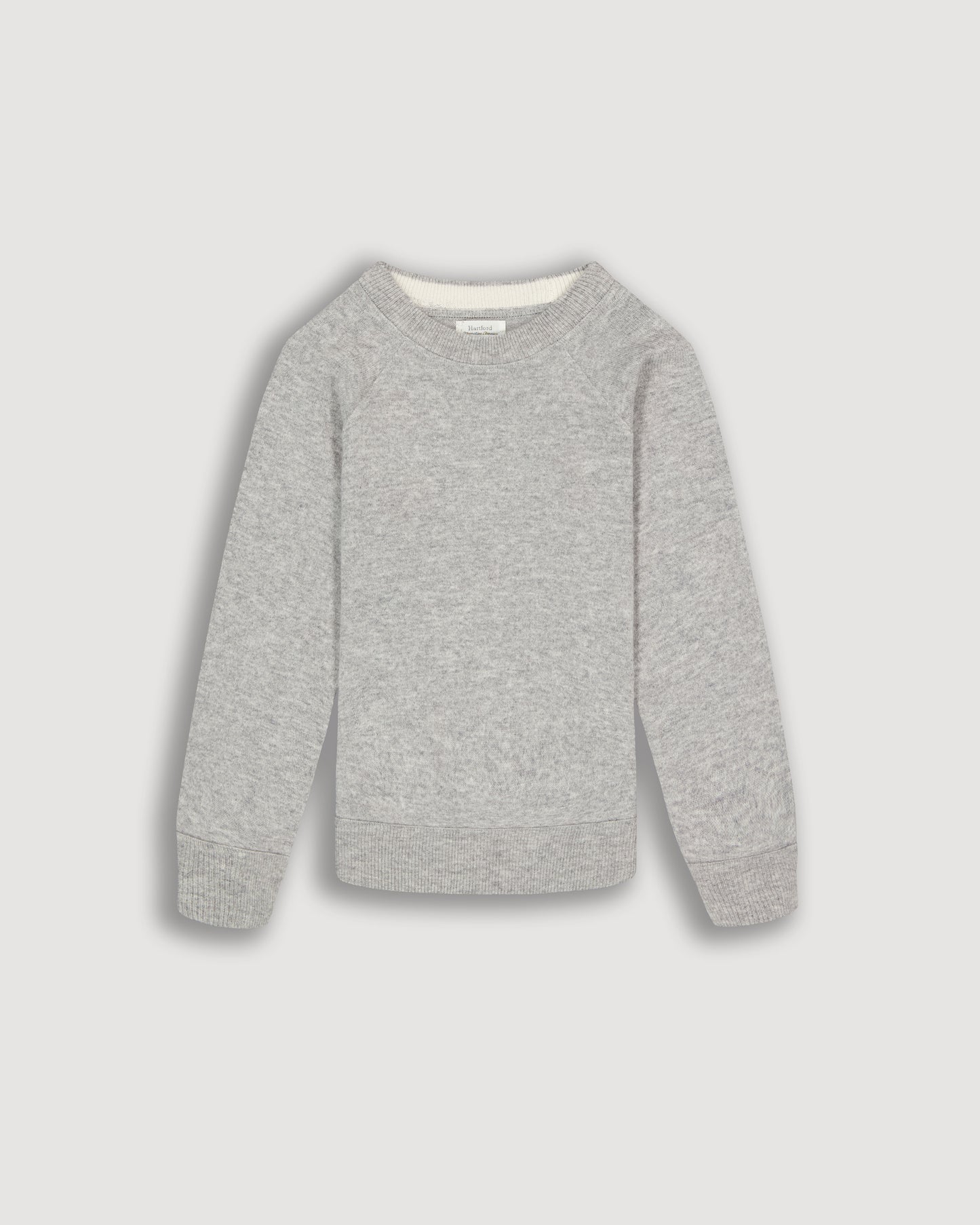 Pull Garçon en Laine & Cachemire Gris Chiné