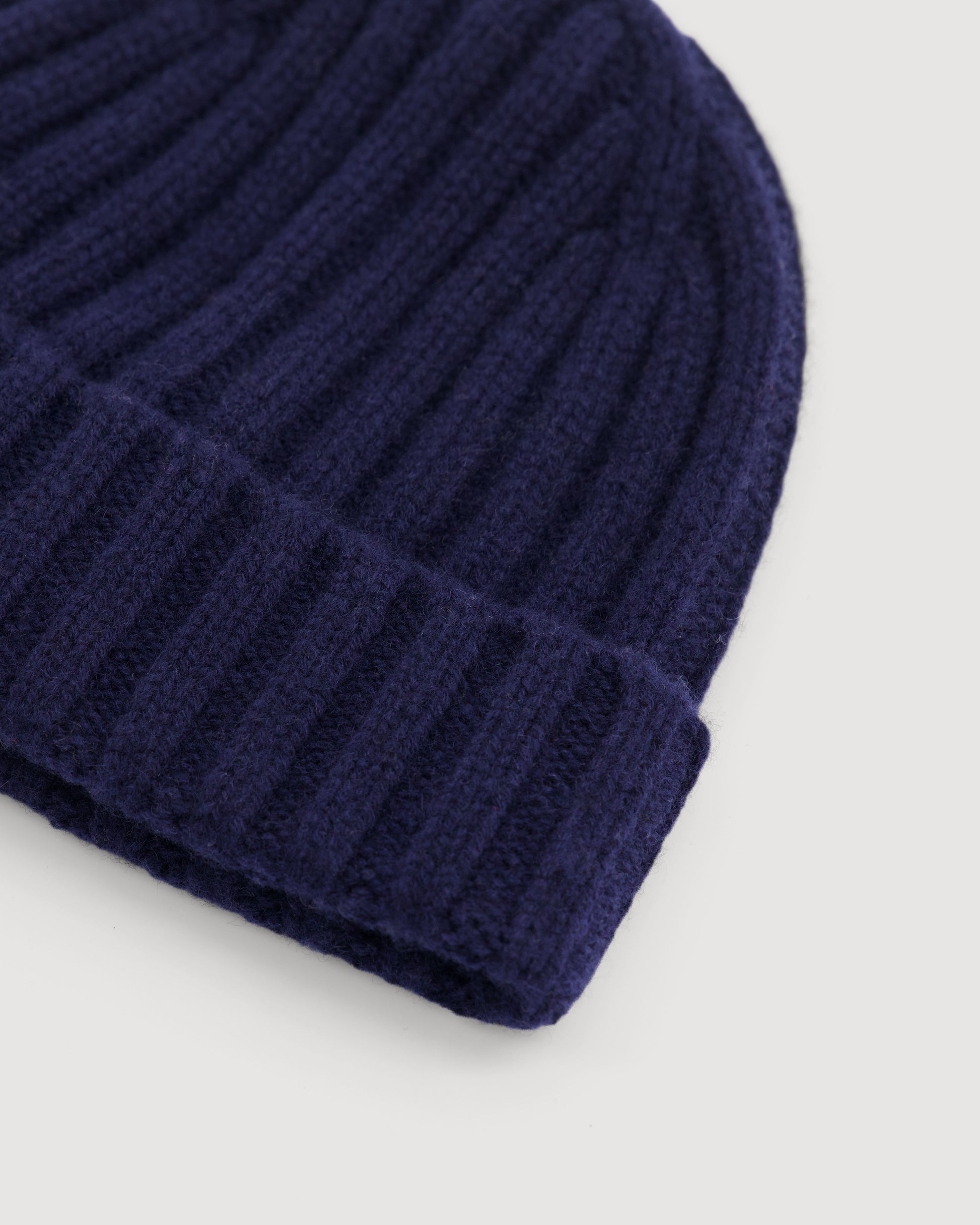 Bonnet Garçon en Laine & Cachemire Bleu Marine