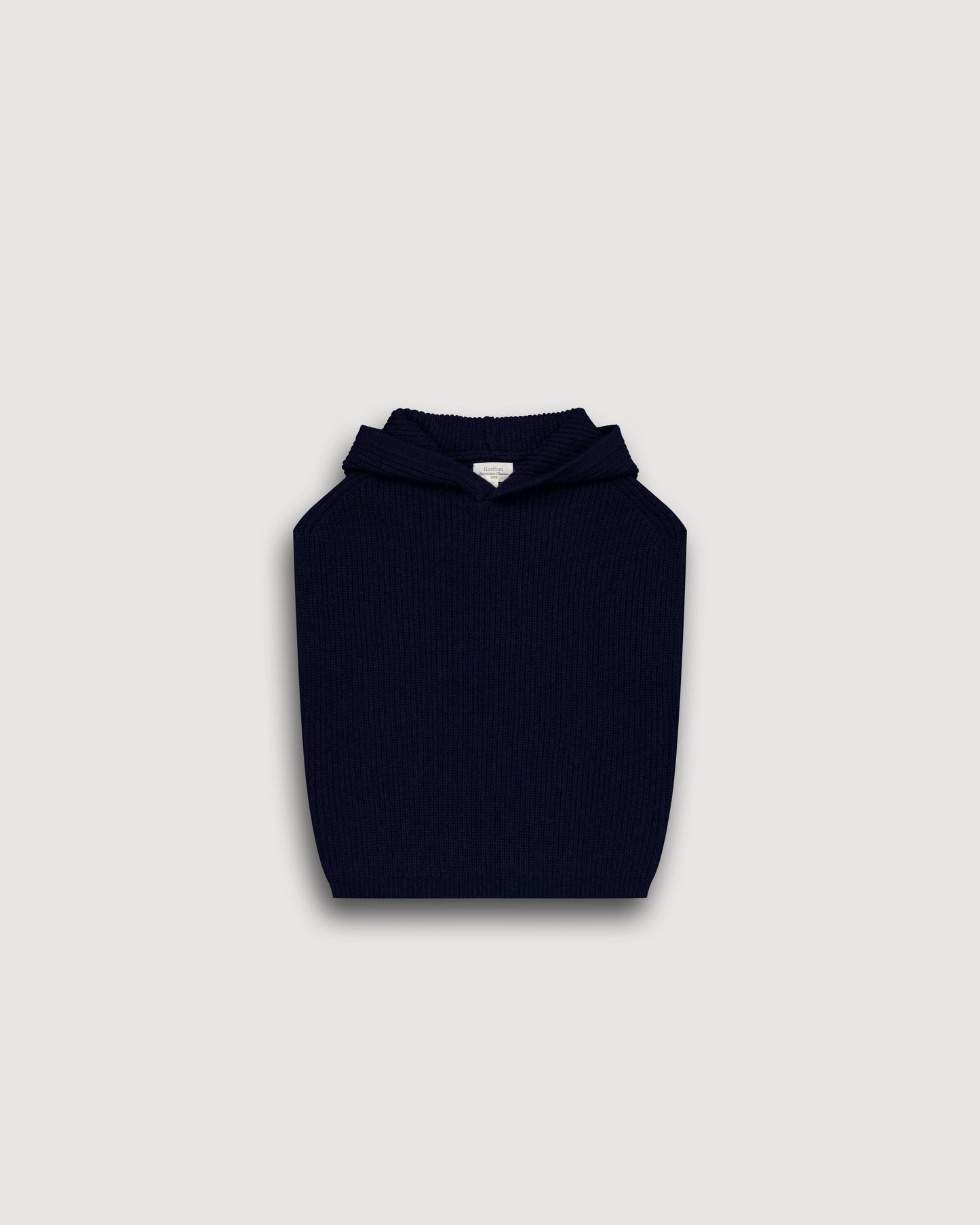 Pull Fille Sans Manches en Laine Mérinos & Cachemire Bleu Marine Macao