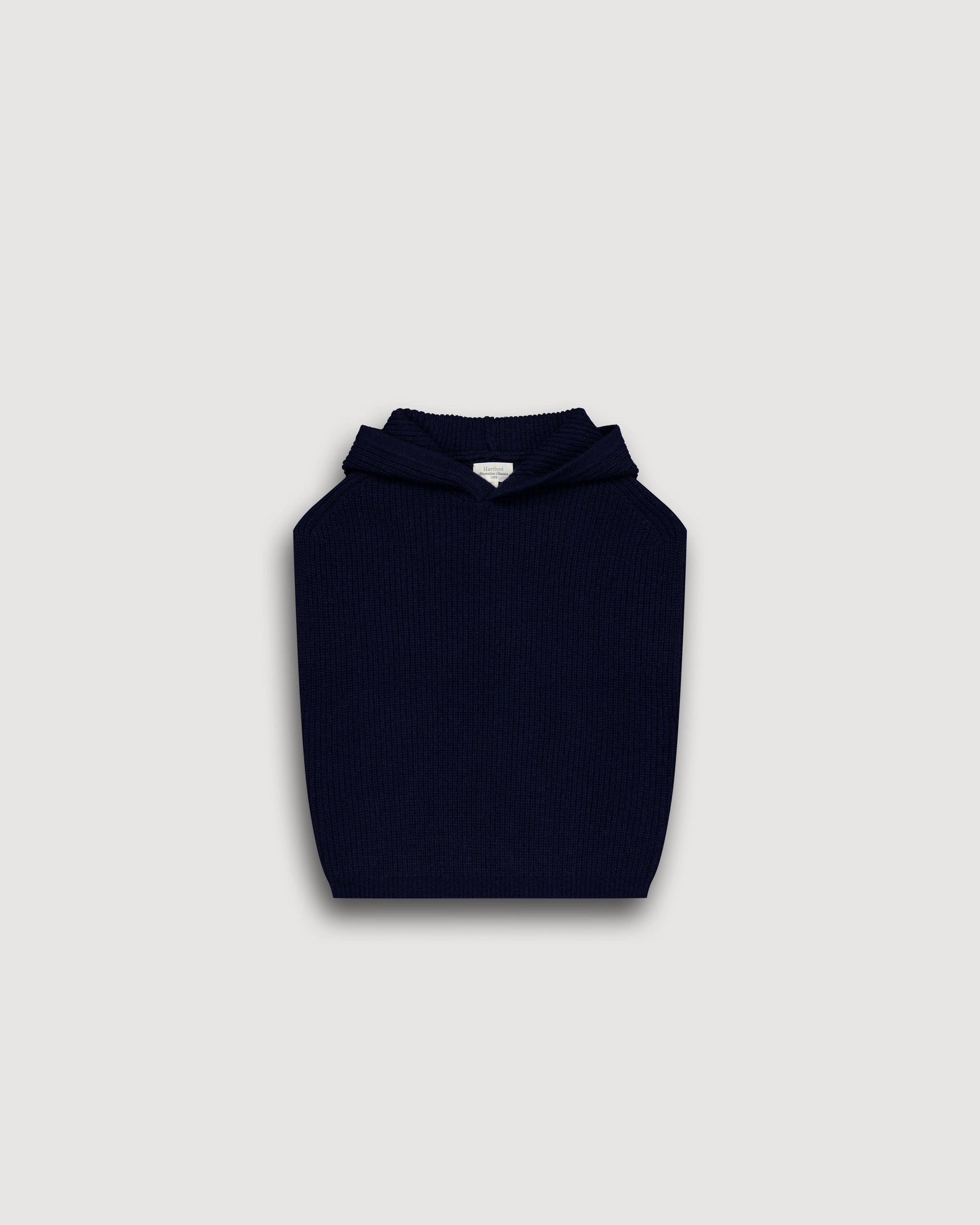 Pull Fille Sans Manches en Laine Mérinos & Cachemire Bleu Marine Macao