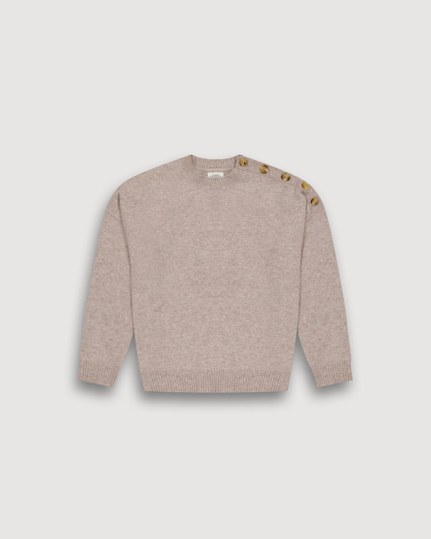 Pull Fille en Laine Mérinos & Cachemire Taupe Malis