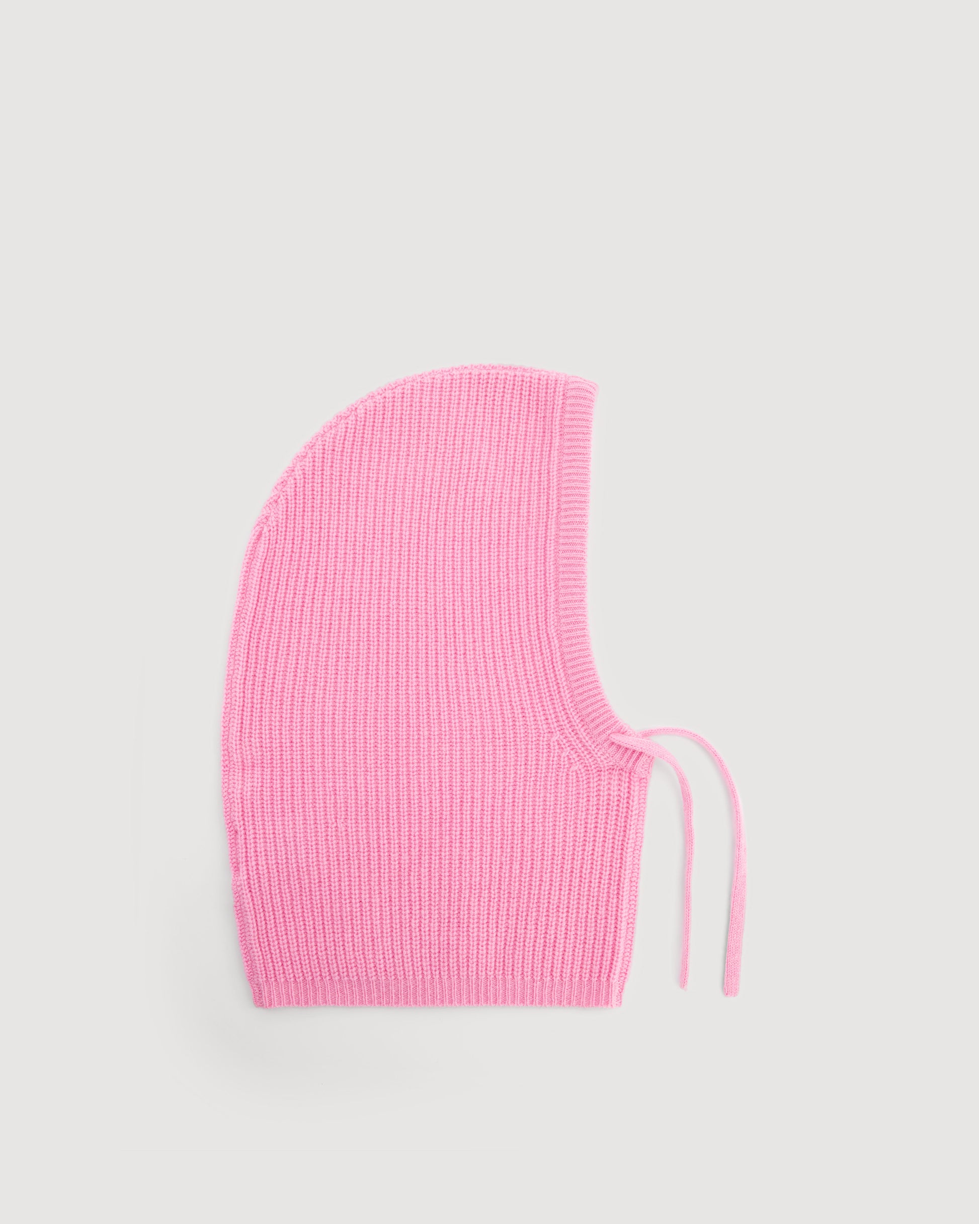 Cagoule Fille en Laine Mérinos & Cachemire Rose Mellon