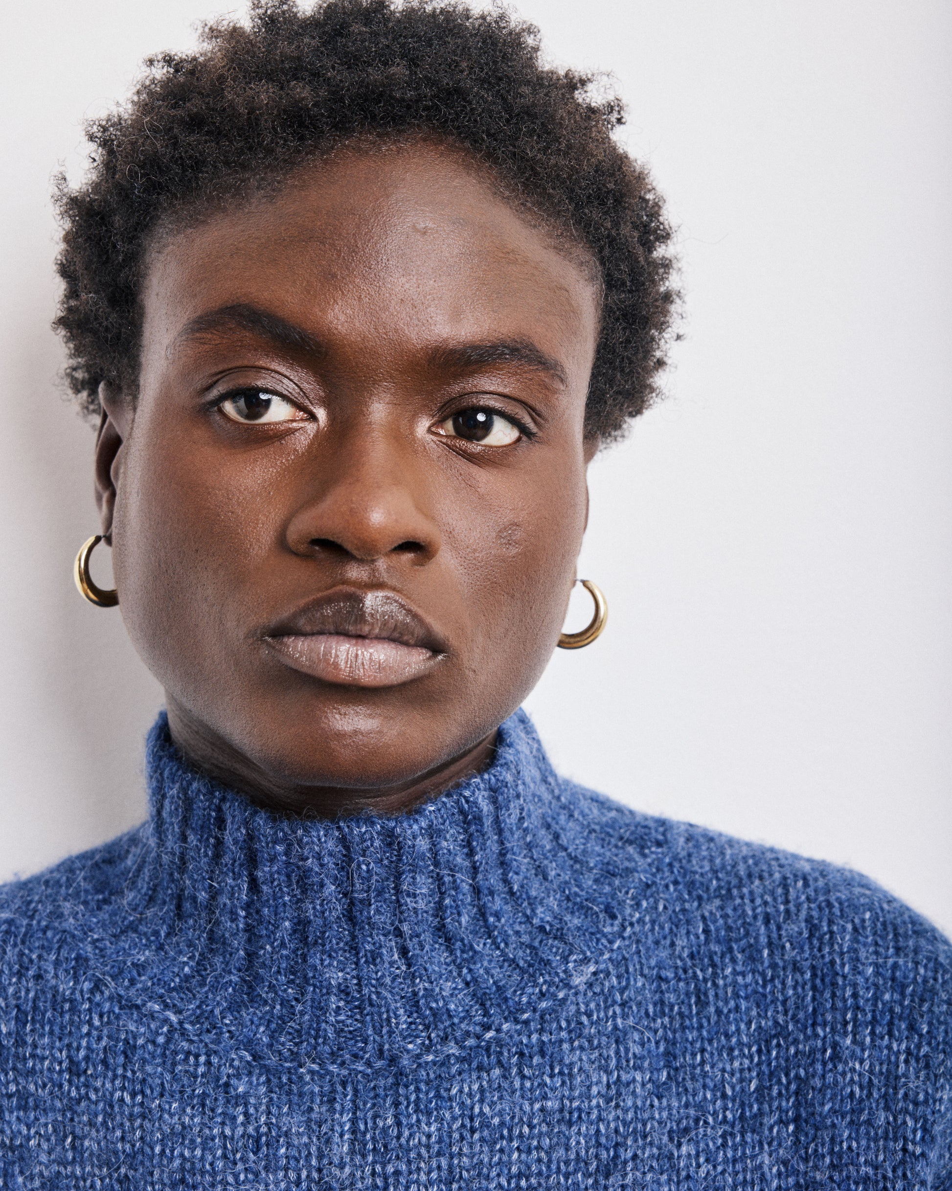 Pull Femme en Laine & Alpaga Bleu Denim Myac