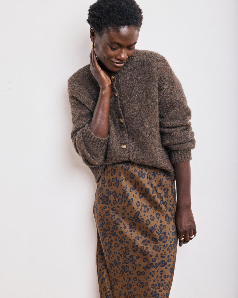 Meja Women's Brown Alpaga & Lurex Sweat - Image alternative