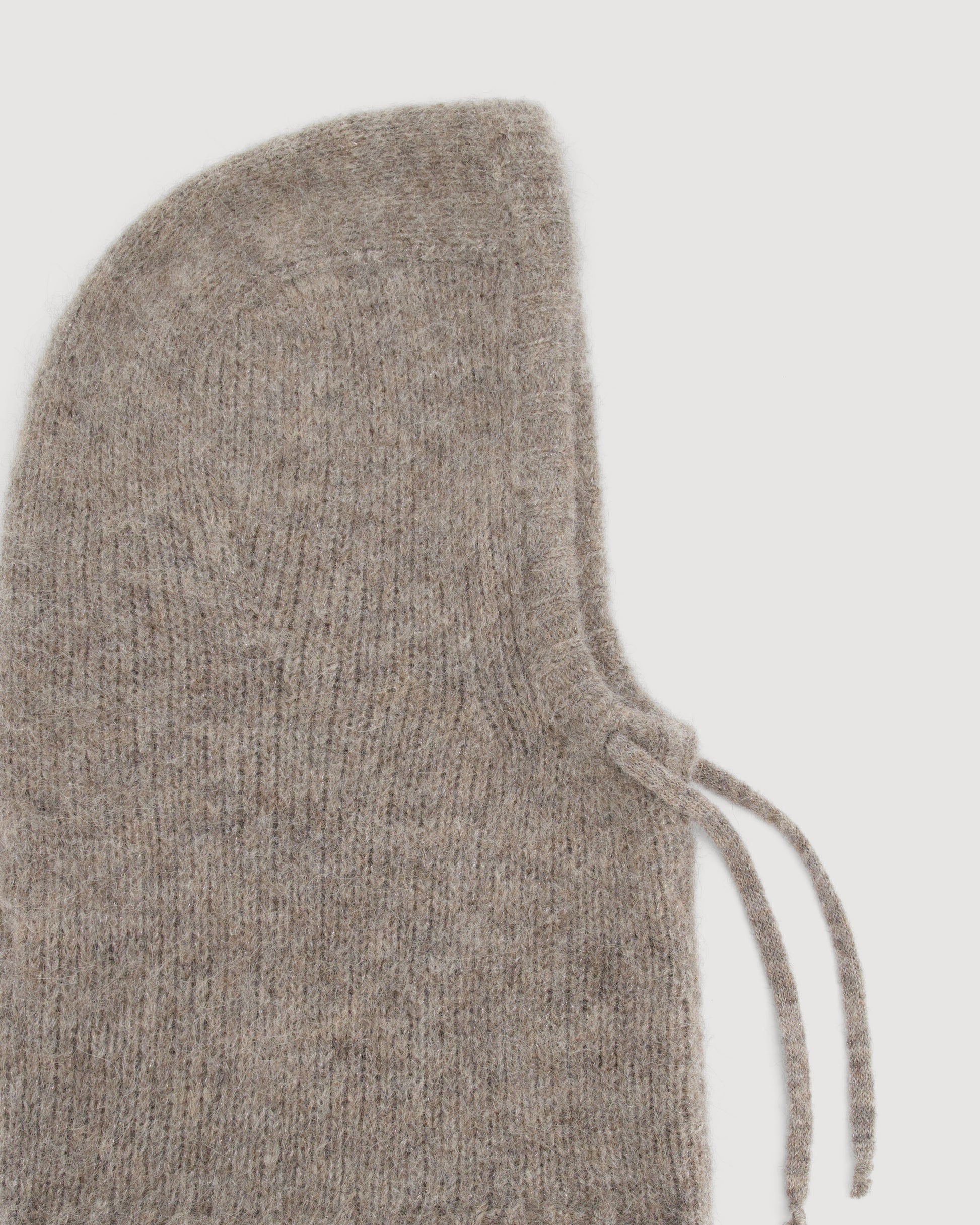 Cagoule Femme en Alpaga & Lurex Taupe Merel