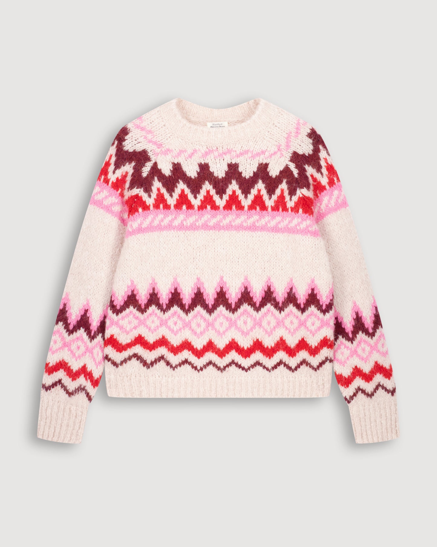 Magie Women's Off-White & Pink Alpaga & Wool Sweat