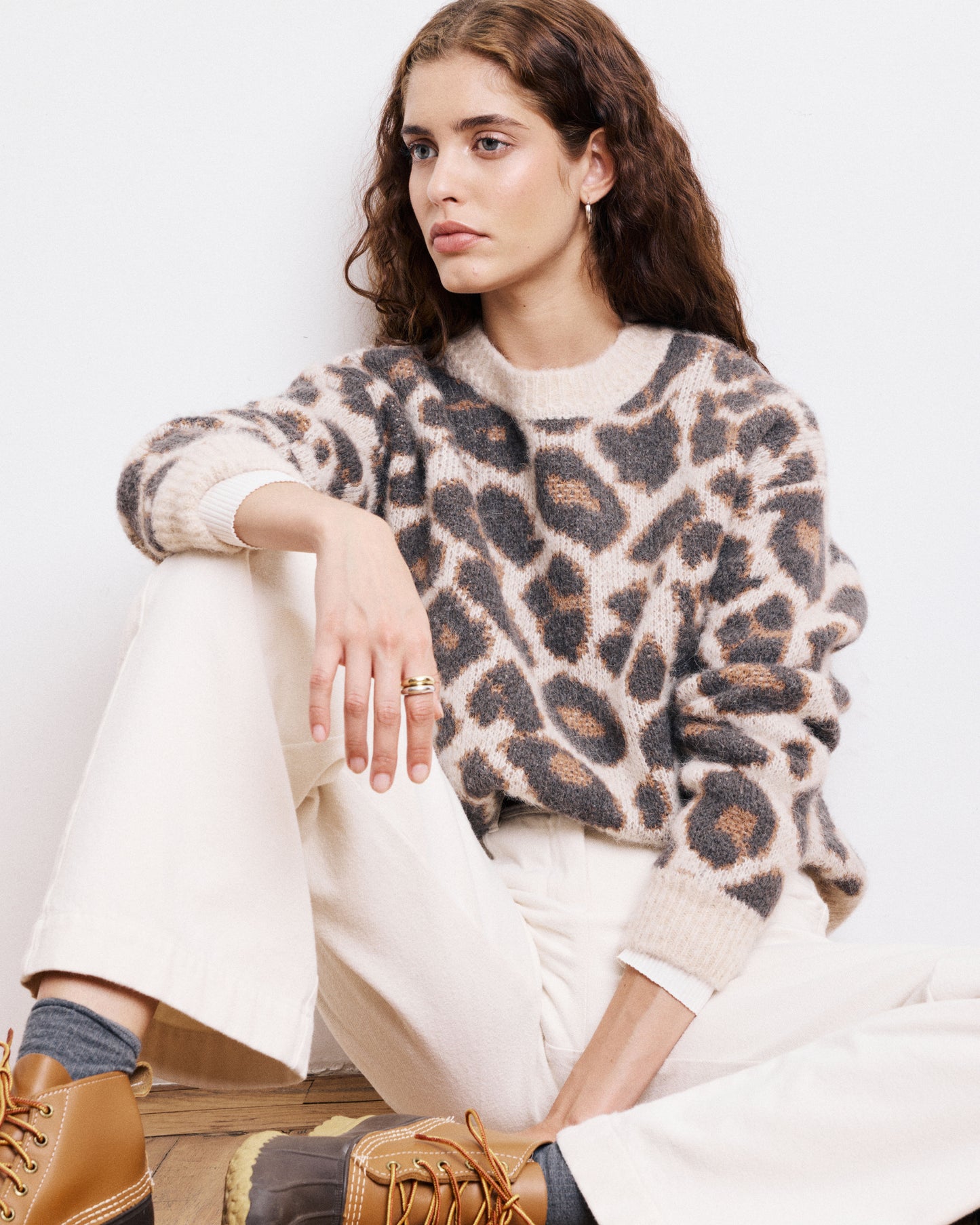 Pull Femme en Alpaga & Laine Léopard Mali