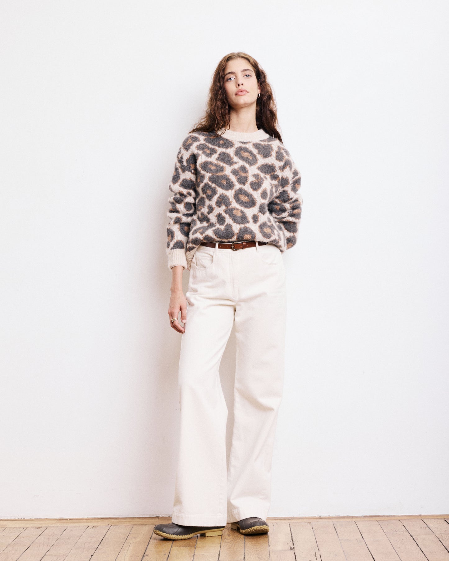 Pull Femme en Alpaga & Laine Léopard Mali