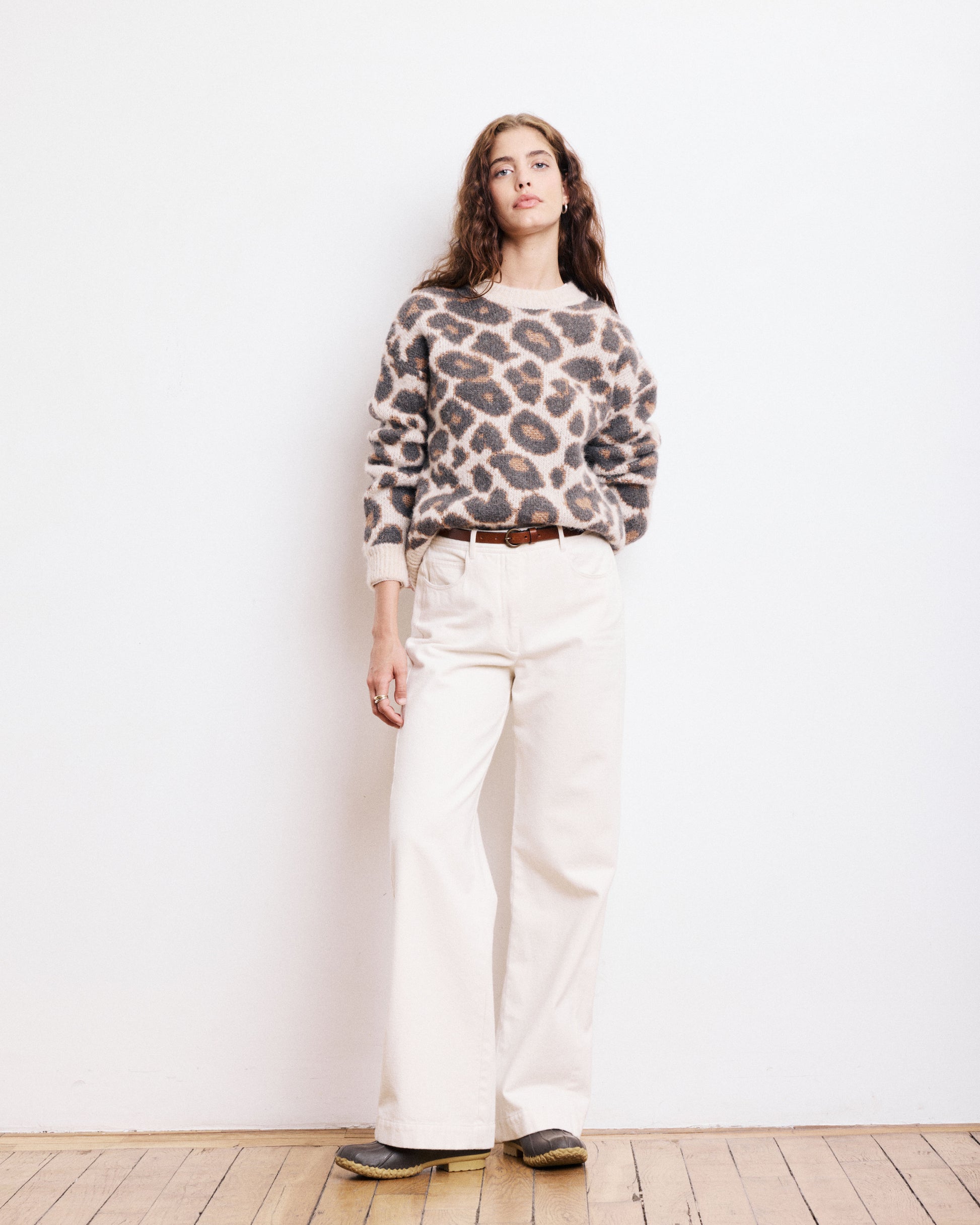 Pull Femme en Alpaga & Laine Léopard Mali