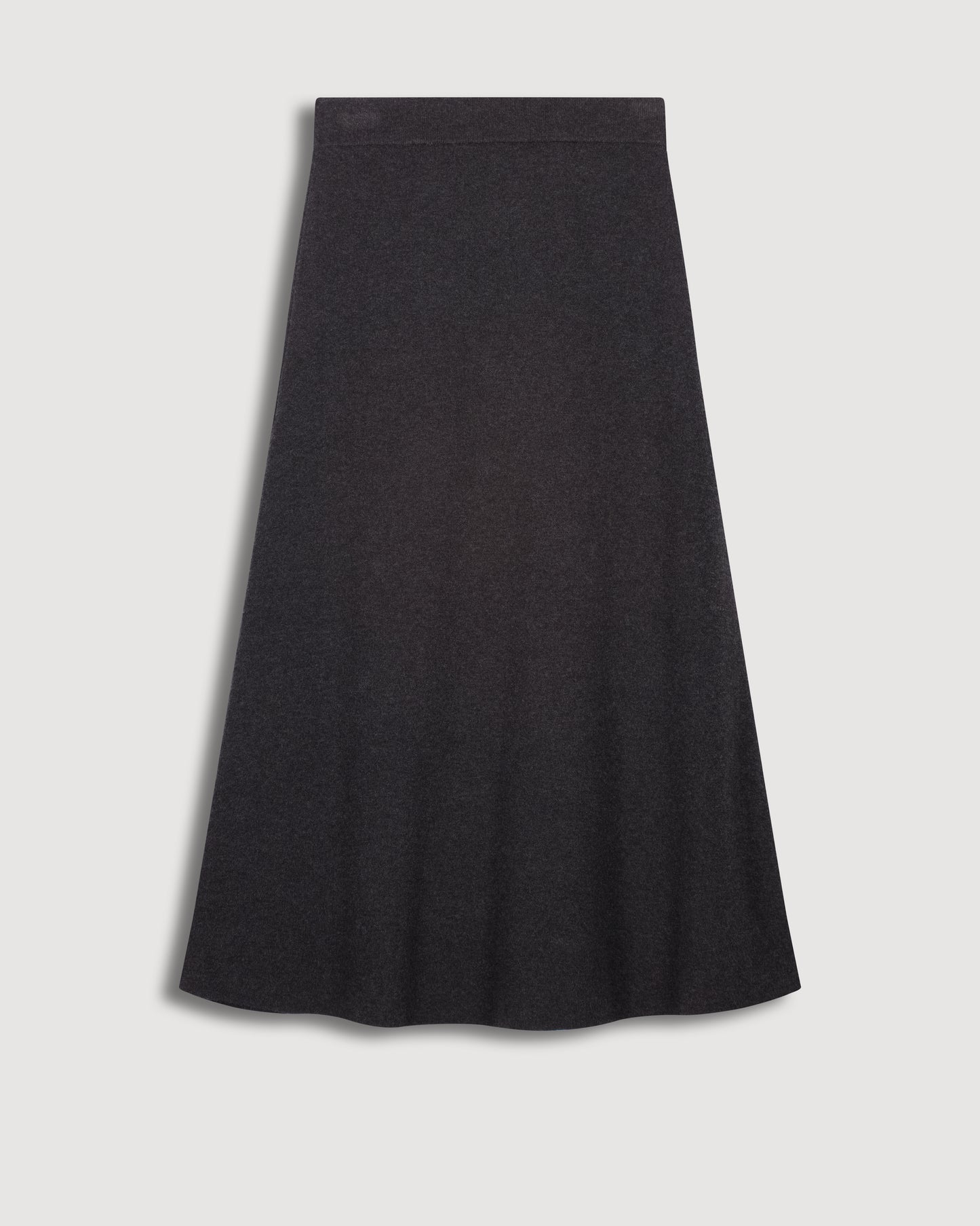 Jupe Femme en Viscose & Laine Mérinos Gris Anthracite Meghan