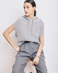 Pull Femme en Laine & Cachemire Gris Chiné Macao