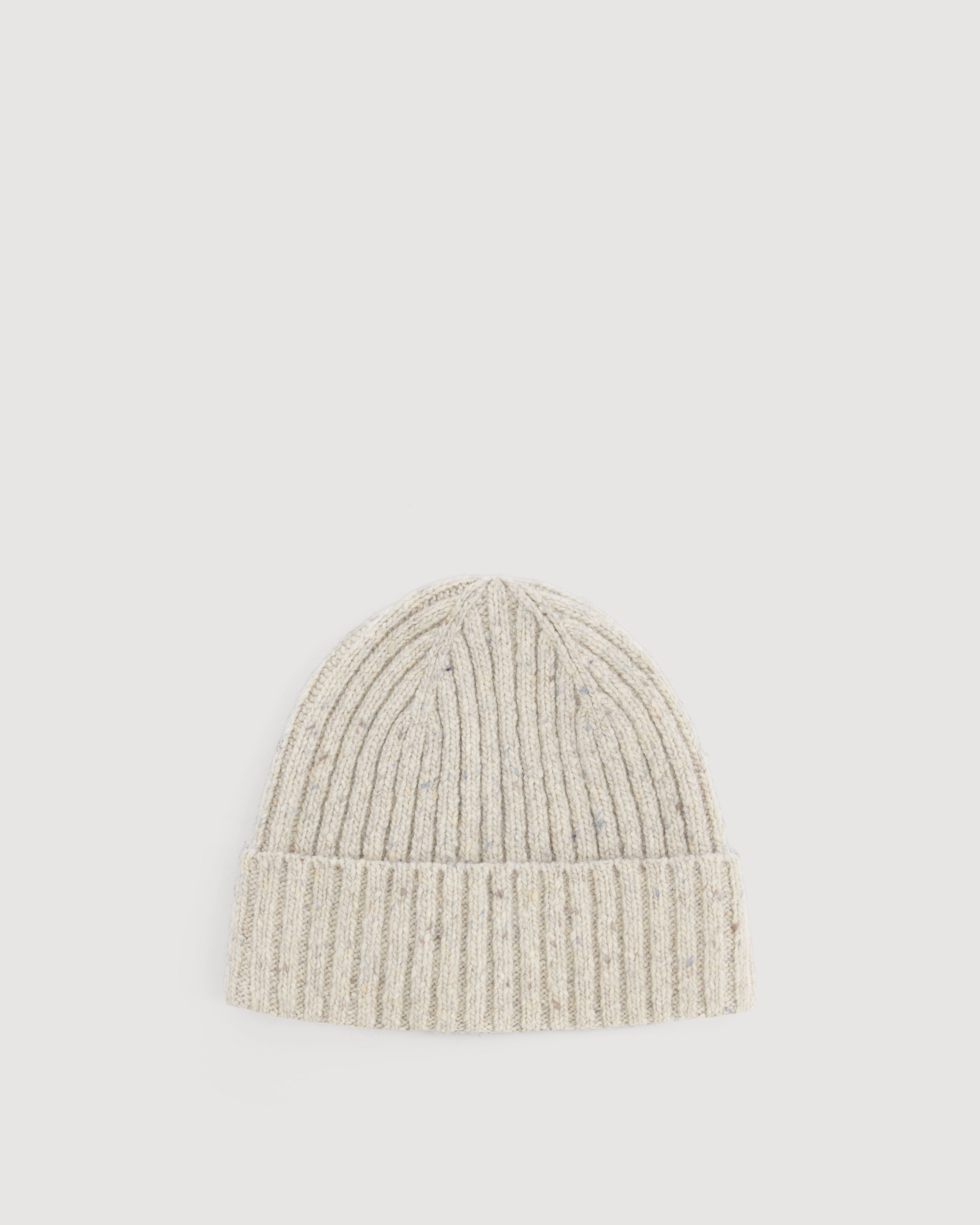 Bonnet Homme en Donegal de Laine & Alpaga Ecru