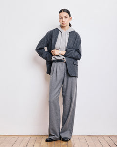 Pantalon Femme en Flanelle de Laine Gris Panache