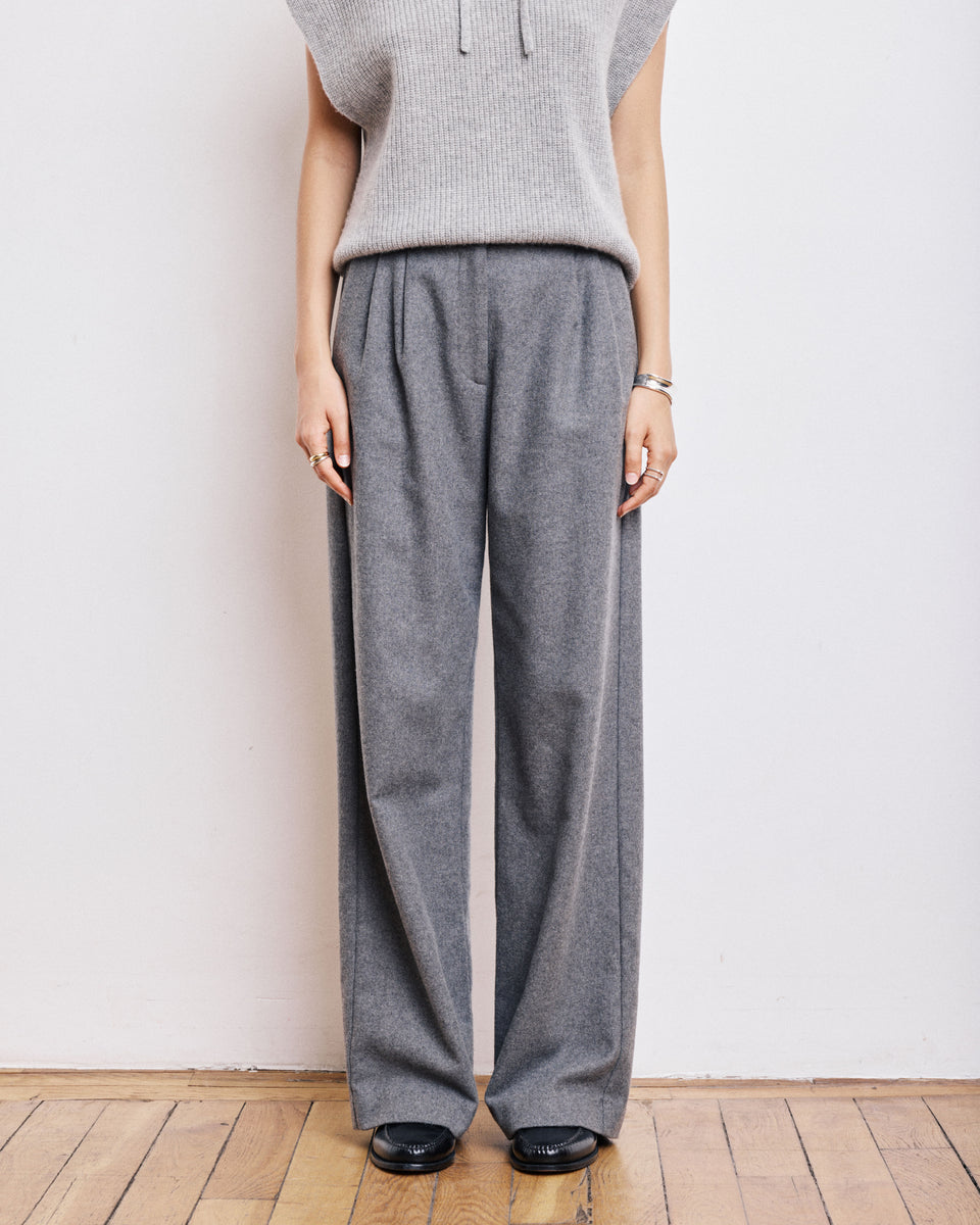 Panache Women's Grey Wool Flannel Pants - Image alternative